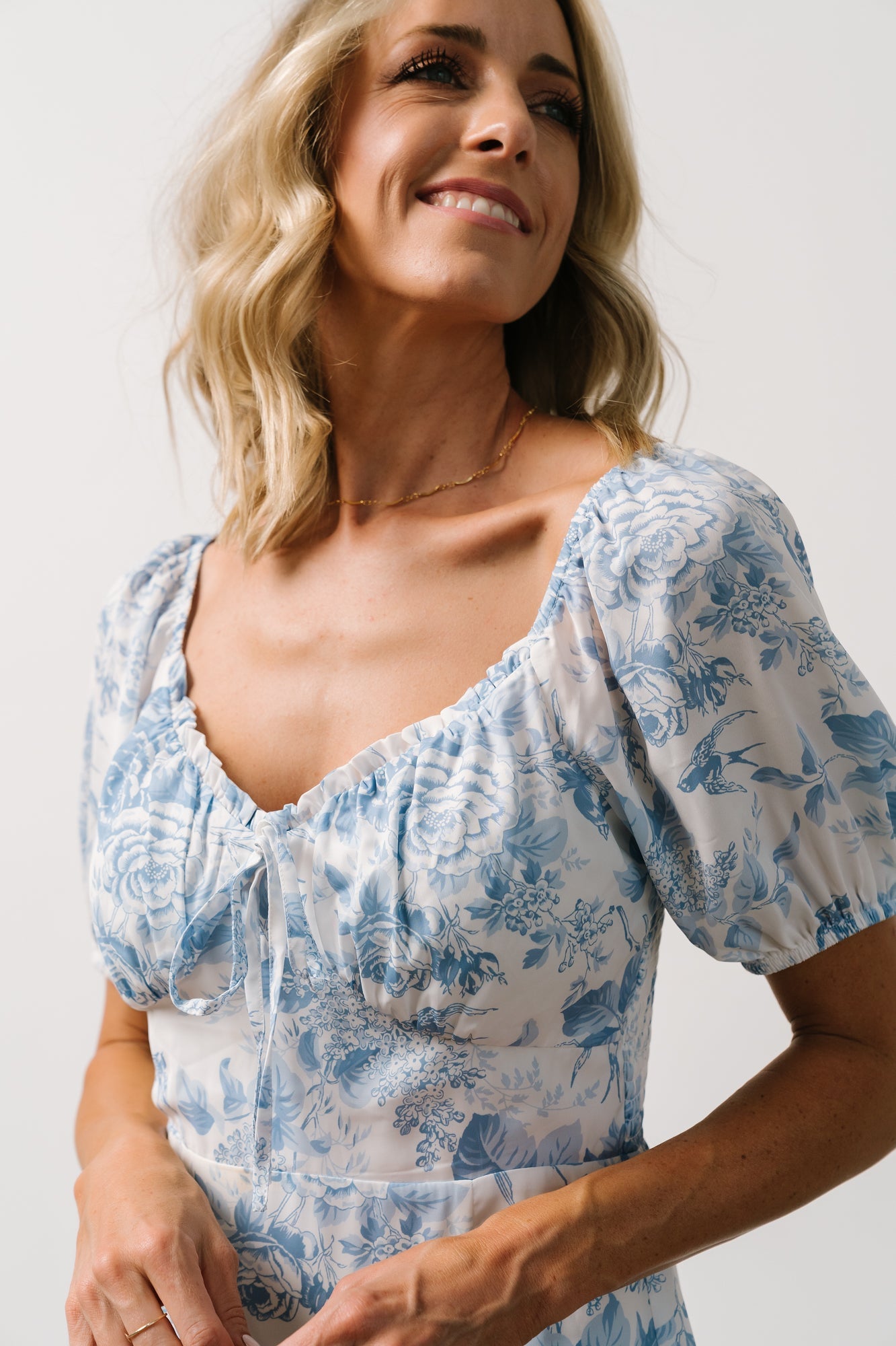 Cadence Midi Dress | Blue Floral Pices Cheap Online