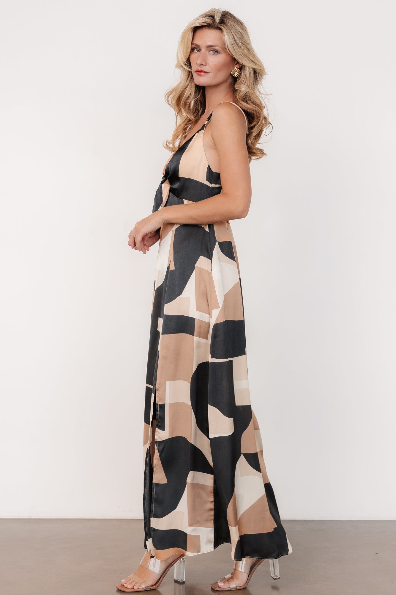 Xanthe Slip Dress | Midnight + Taupe Print Clearance Extremely