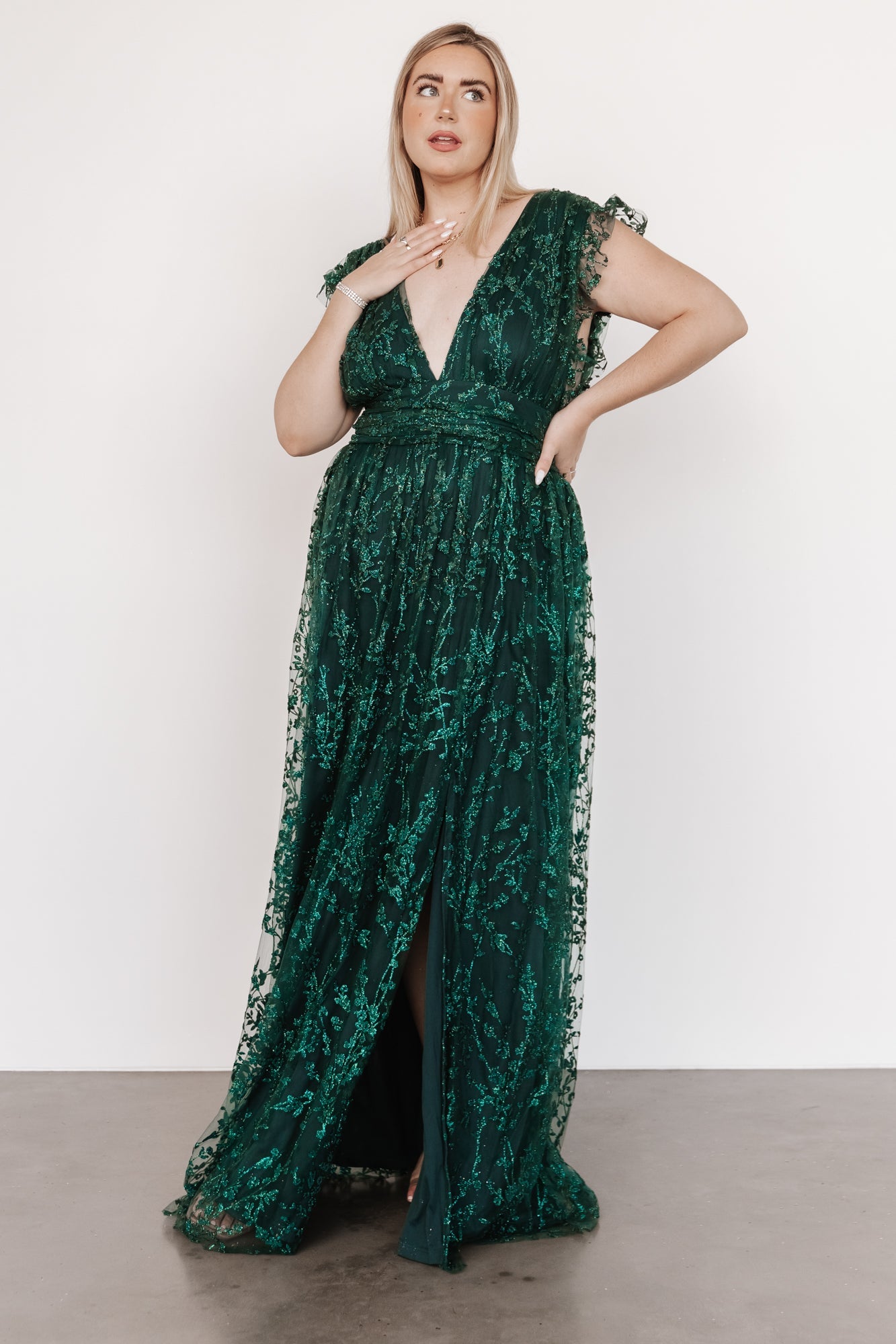 Arlene Shimmer Gown | Emerald Fashion Style For Sale