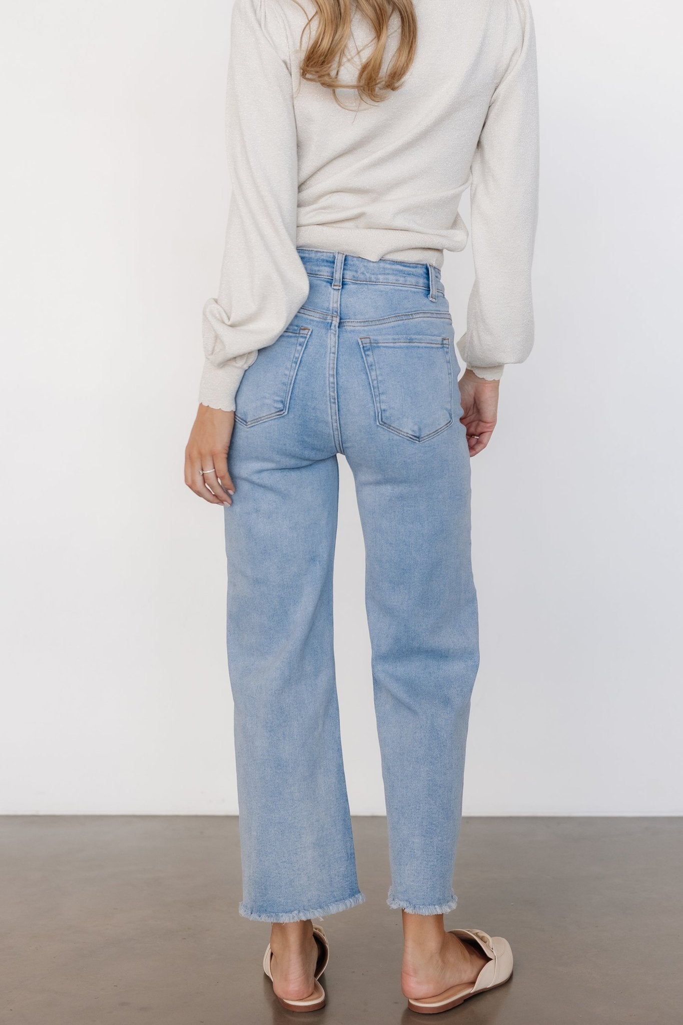 Brody High-Rise Wide Leg Jeans | Light Wash Free Shipping Eastbay