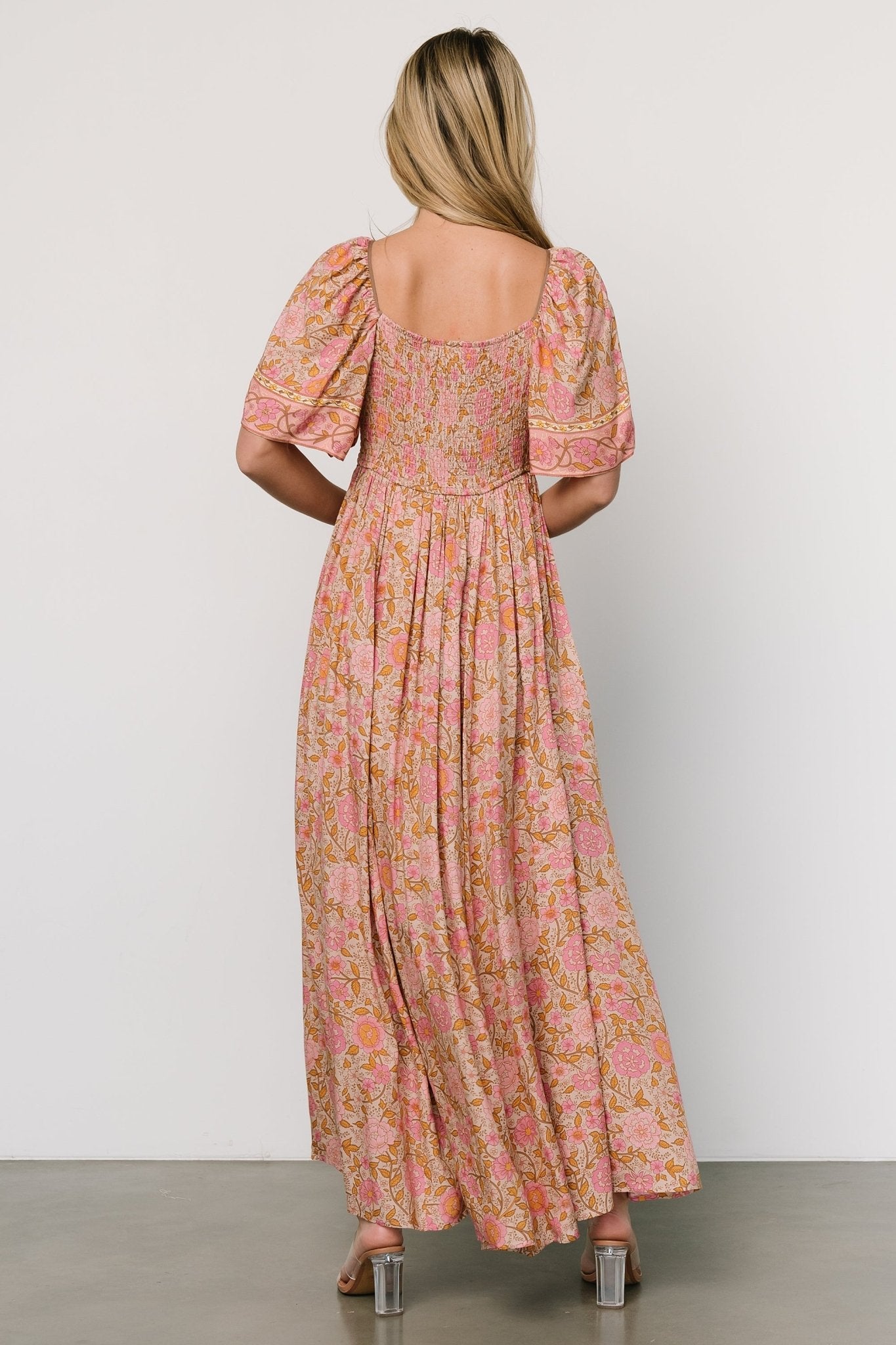 Evanthia Maxi Dress | Vintage Blush Print For Nice Cheap Price