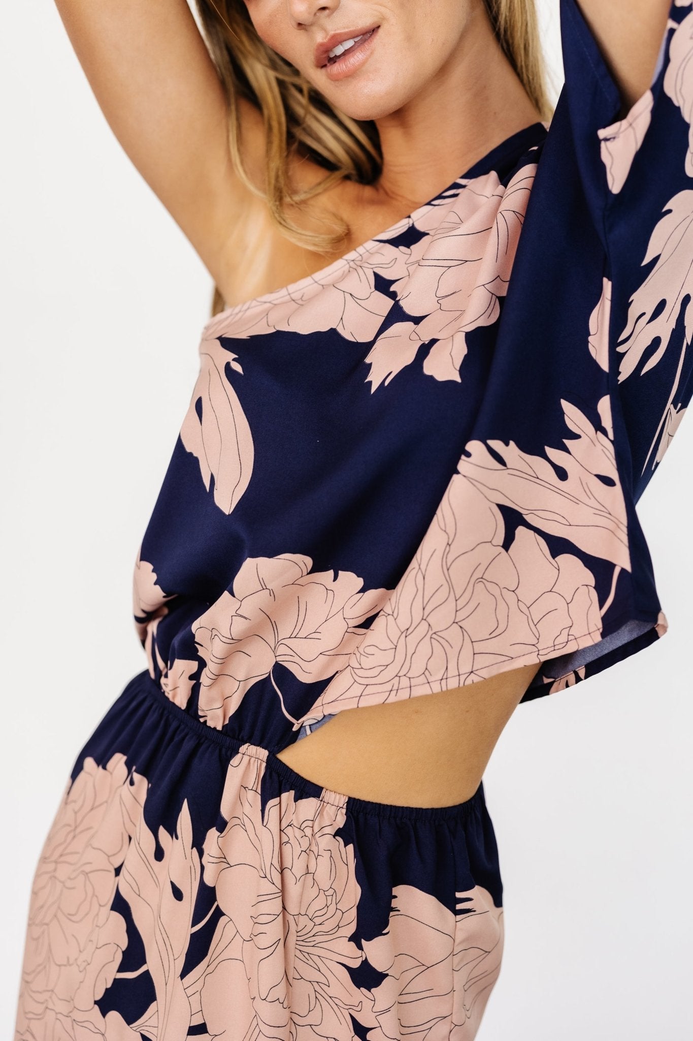 Halston Maxi Dress | Navy + Blush Marketable Online