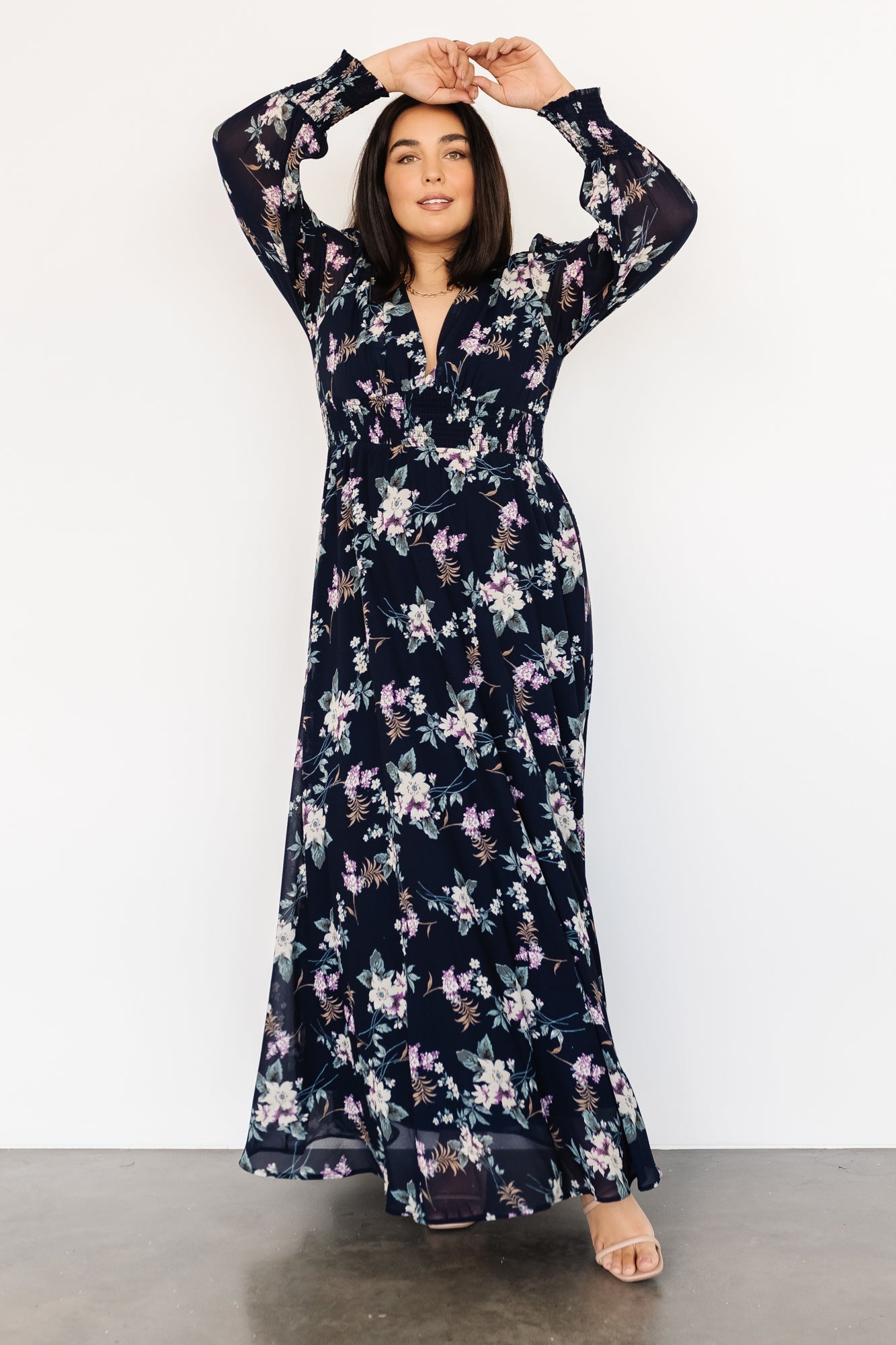 Olivia Maxi Dress | Navy Garden Floral Quality Free Shipping