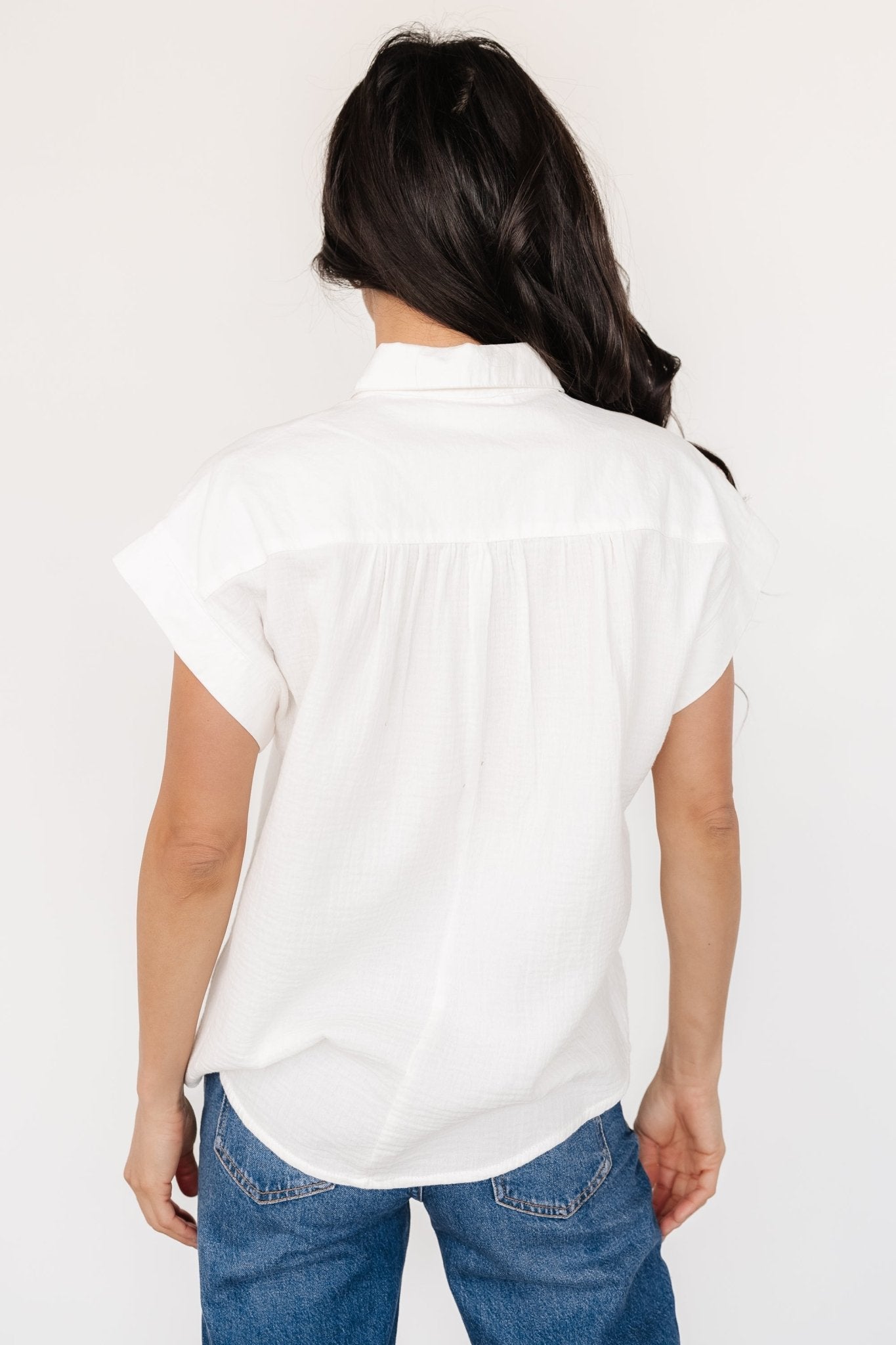 Jaye Button Top | Off White Get To Buy Sale Online