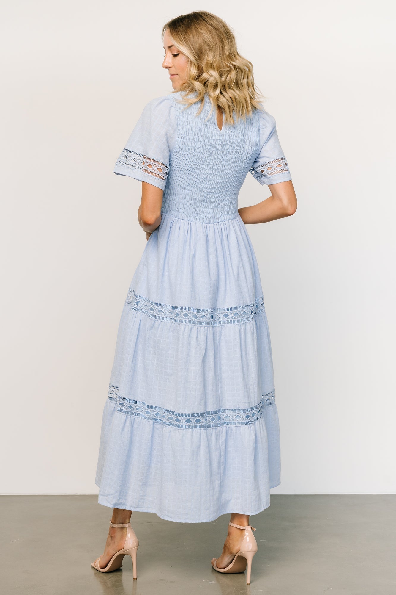 Loveland Geo Lace Maxi Dress | Light Blue Pictures For Sale