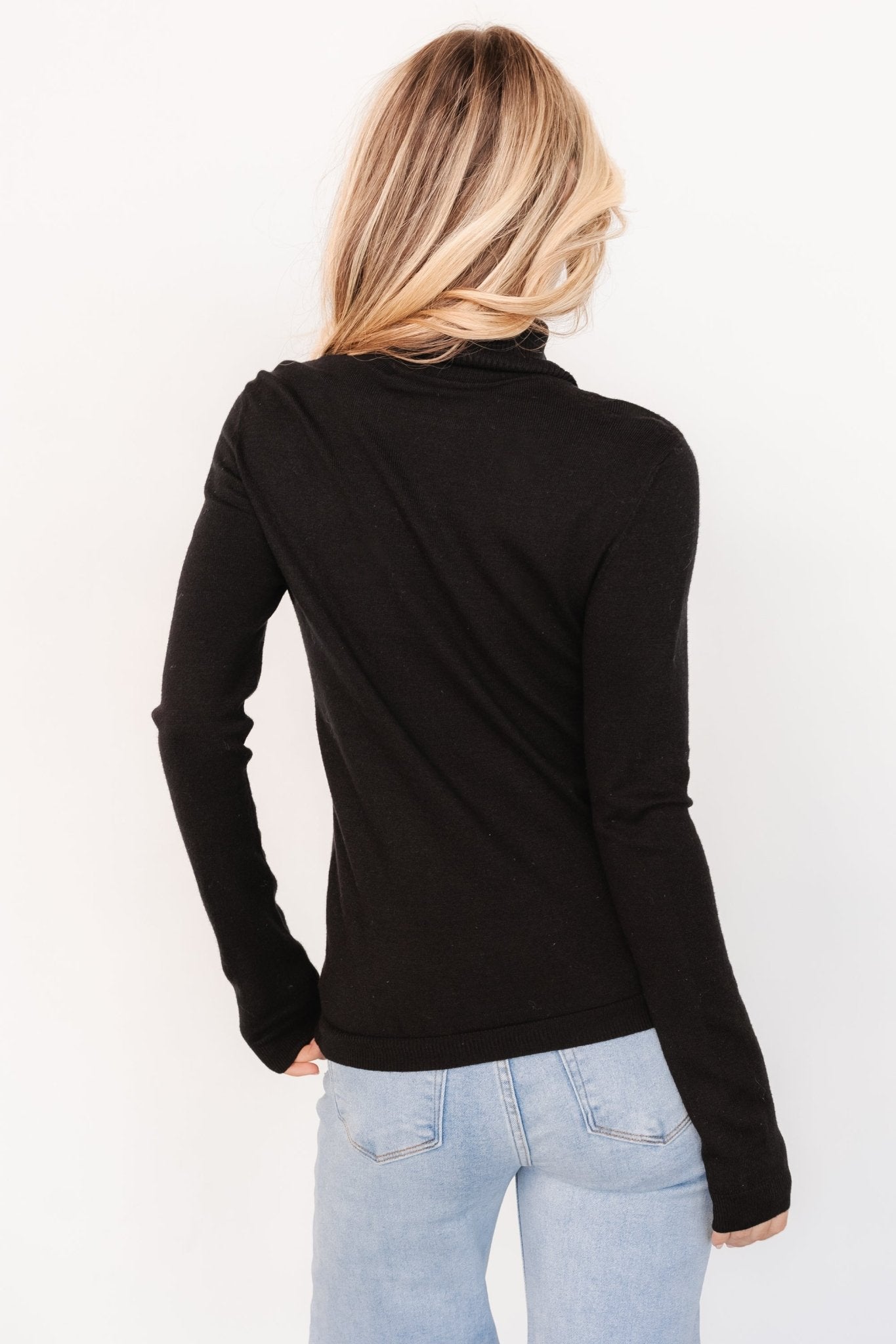 Lorelai Turtleneck Sweater Top | Black Cheap Sale Tumblr