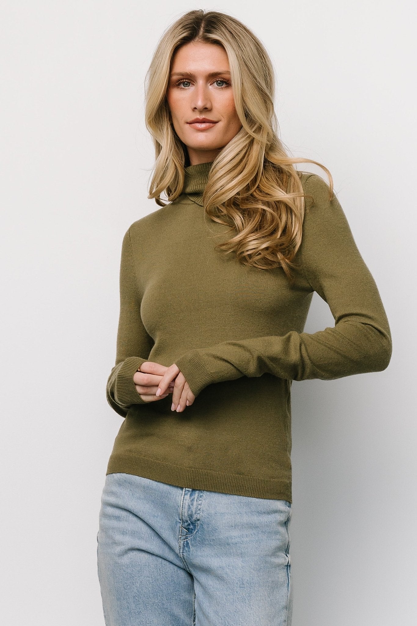 Lorelai Turtleneck Sweater Top | Olive Buy Cheap Countdown Package