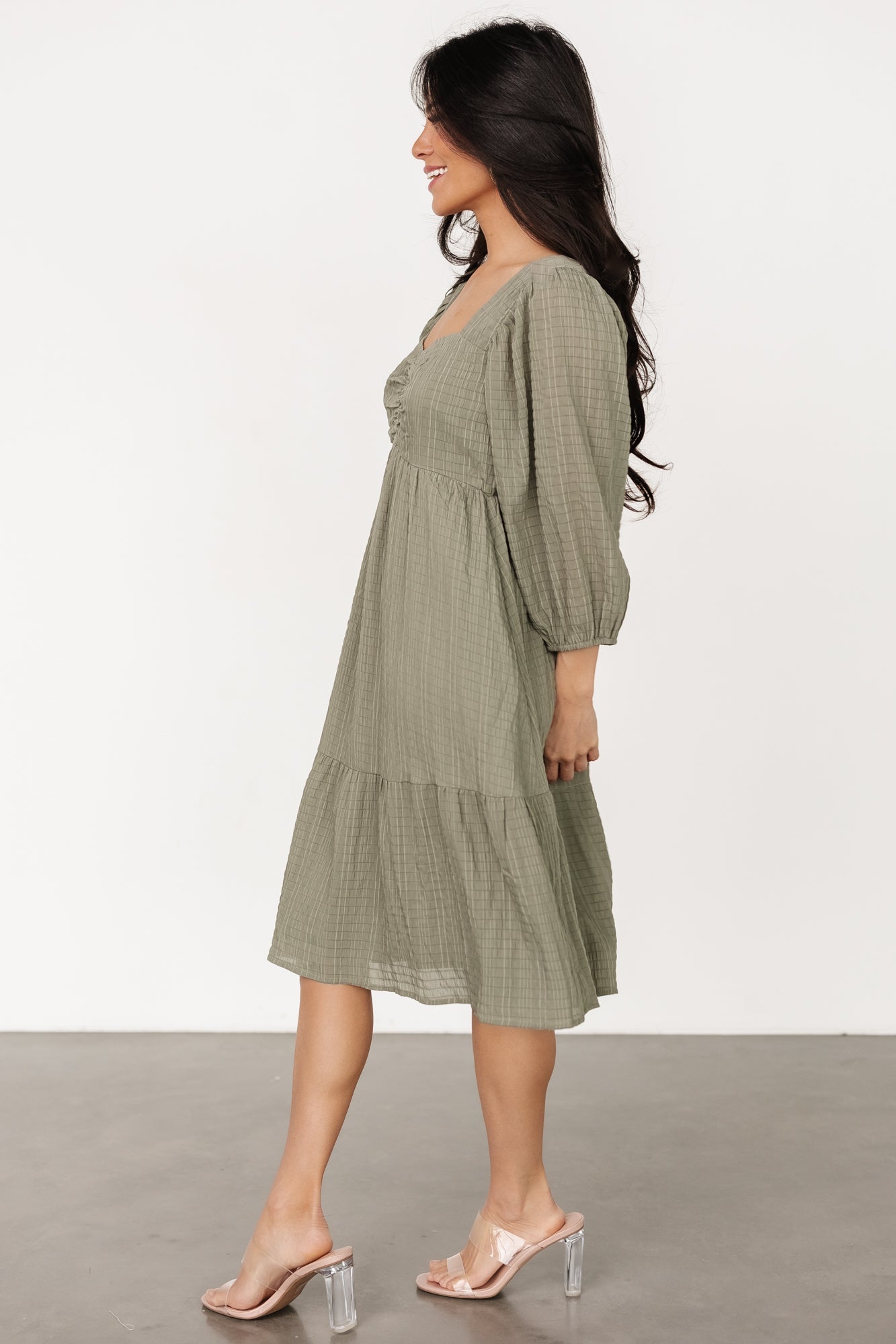 Vaeda Midi Dress | Olive Quality Free Shipping Low Pice