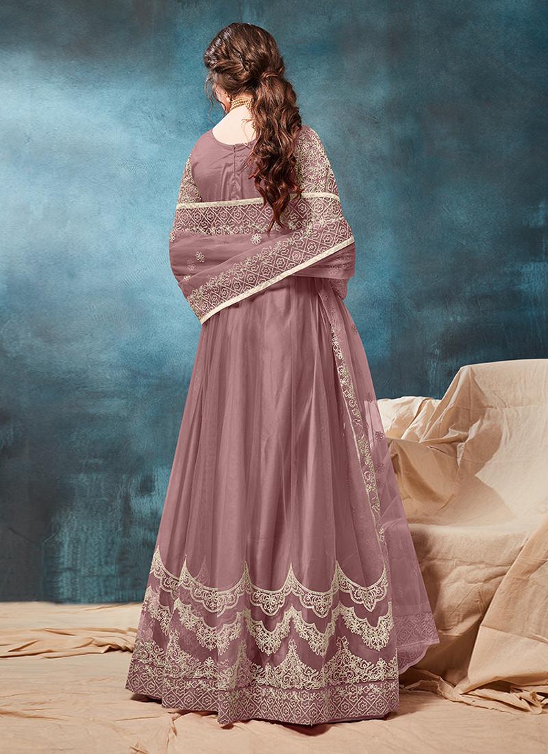 Heavy Embroidered Classic Pastel Red Gown Largest Supplier For Sale