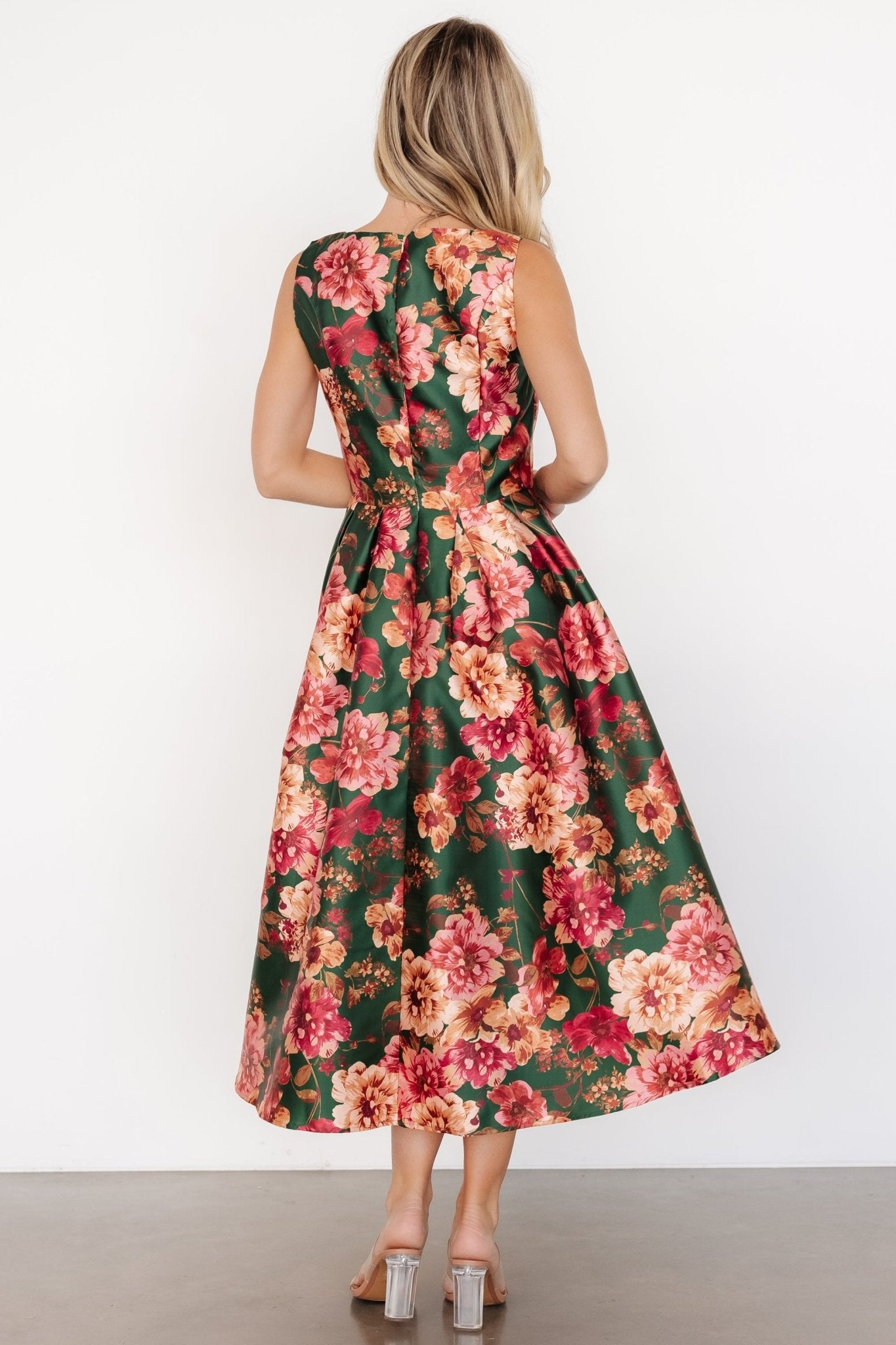 Wendy Sleeveless Dress | Emerald Multi Floral Latest