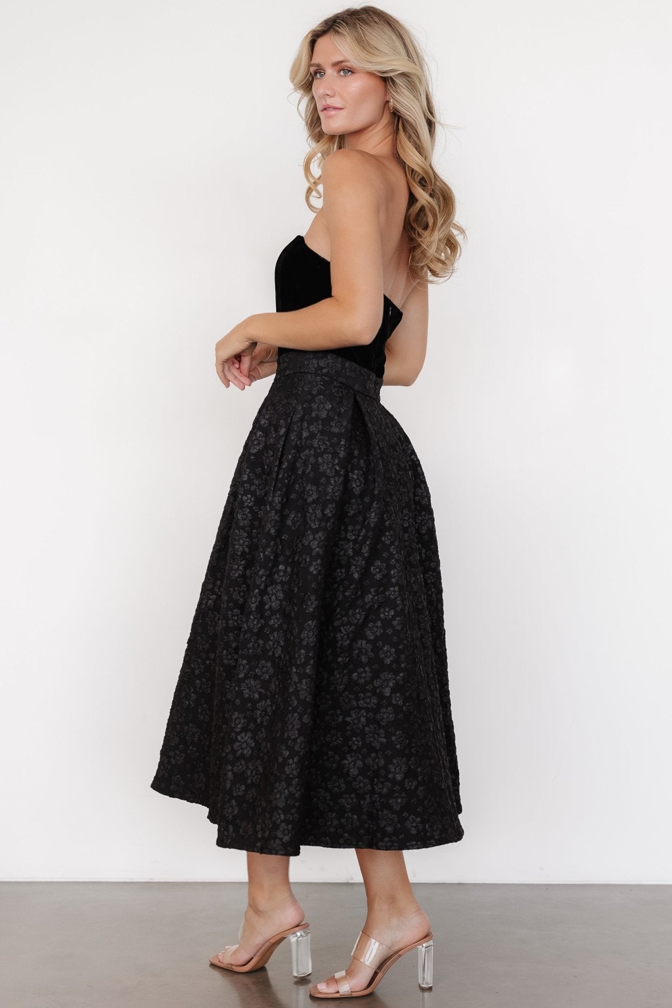 Sila Strapless Dress | Black Low Cost For Sale