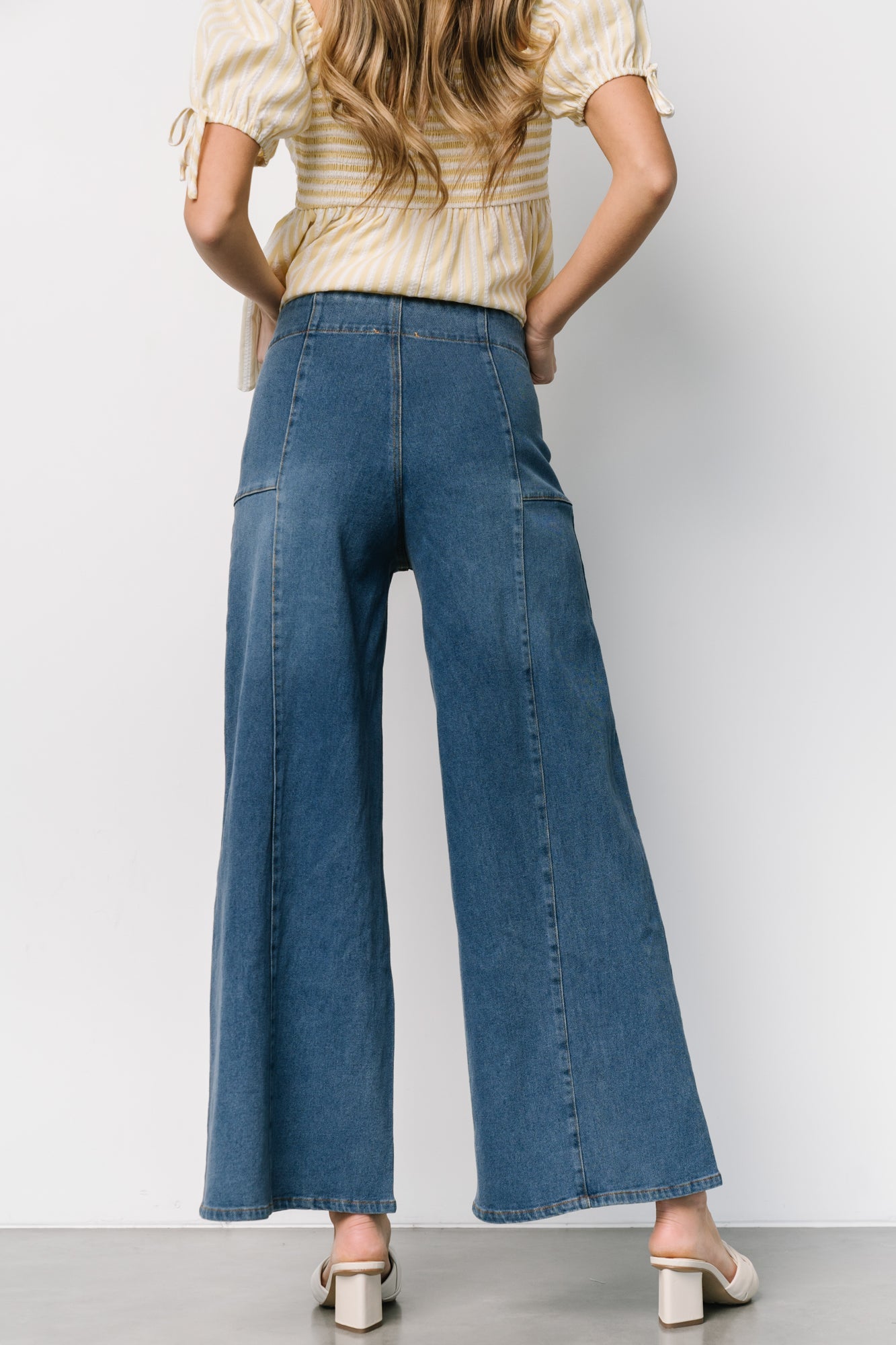 Emmi Mid Rise Wide Leg Jeans | Dark Wash Free Shipping For Nice