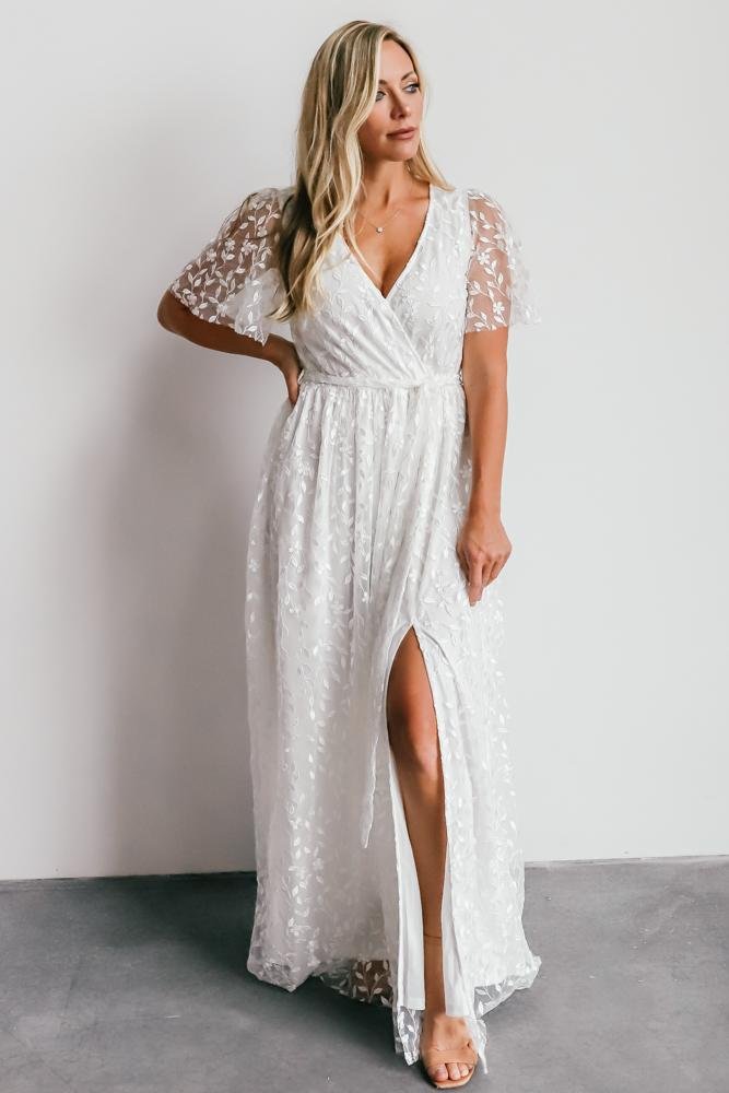 Marseille Embossed Maxi Dress | White Online Shop From China