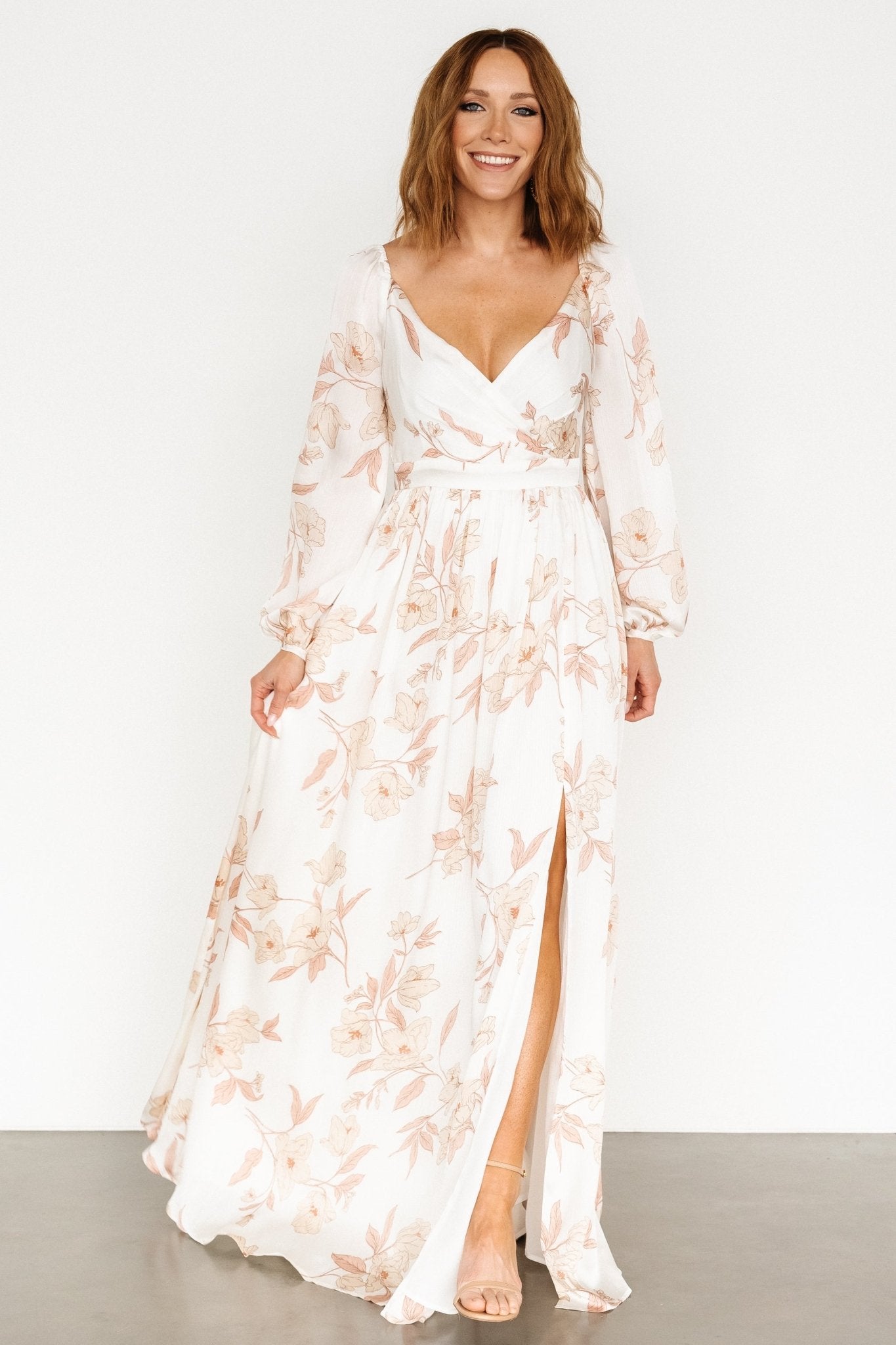 Tristan Maxi Dress | White Floral Clearance Fake