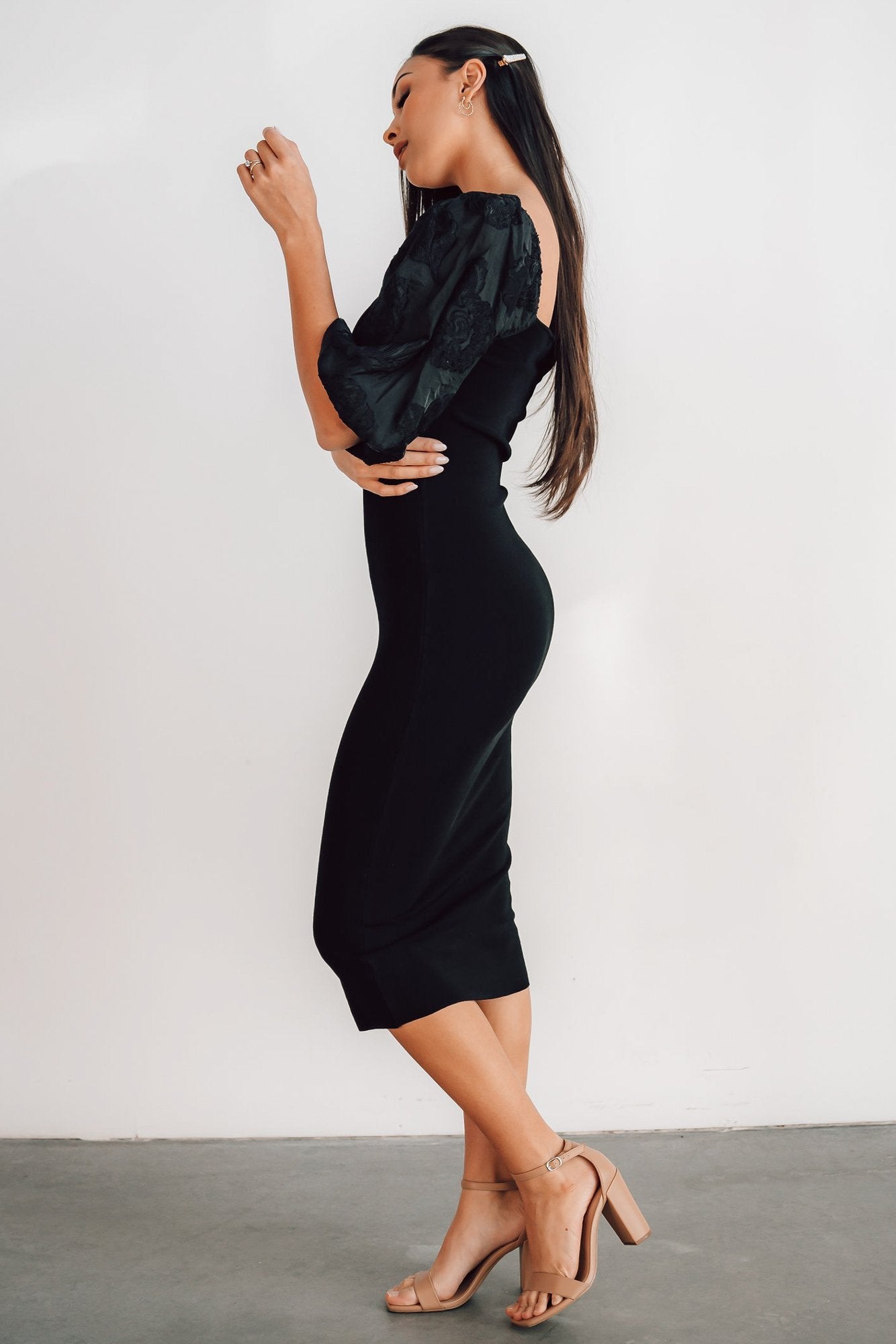 Weyland Bodycon Midi Dress | Black Sale Good Selling