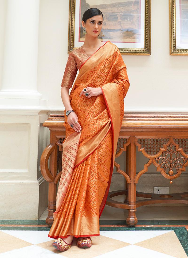 Orange Color Traditional Patola Saree Cheap Sale How Much