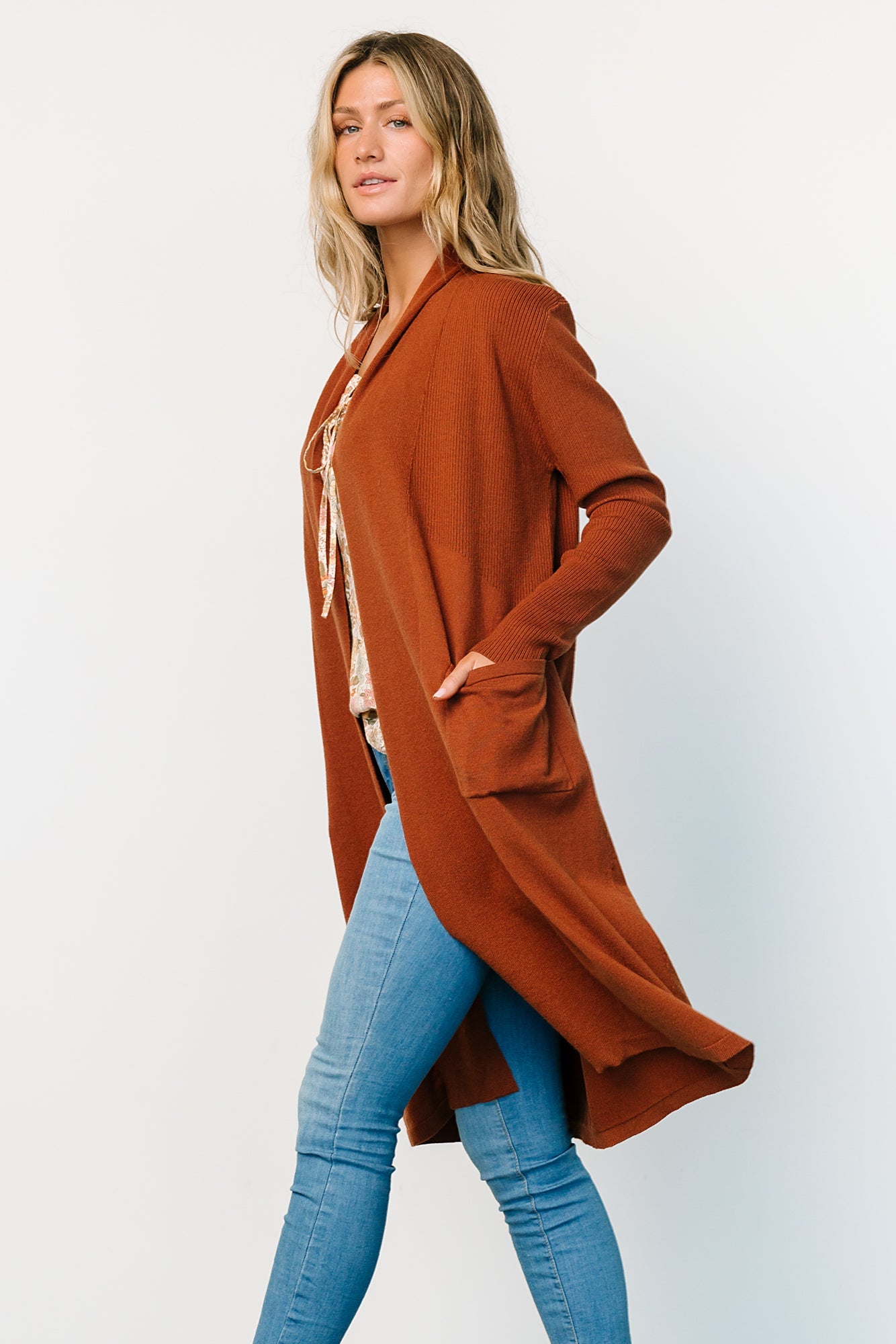 Central Park Cardigan | Rust Low Cost Cheap Pice