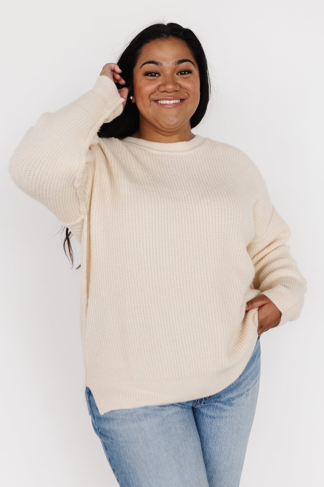 Jacey Knit Sweater | Ivory Discount Low Cost