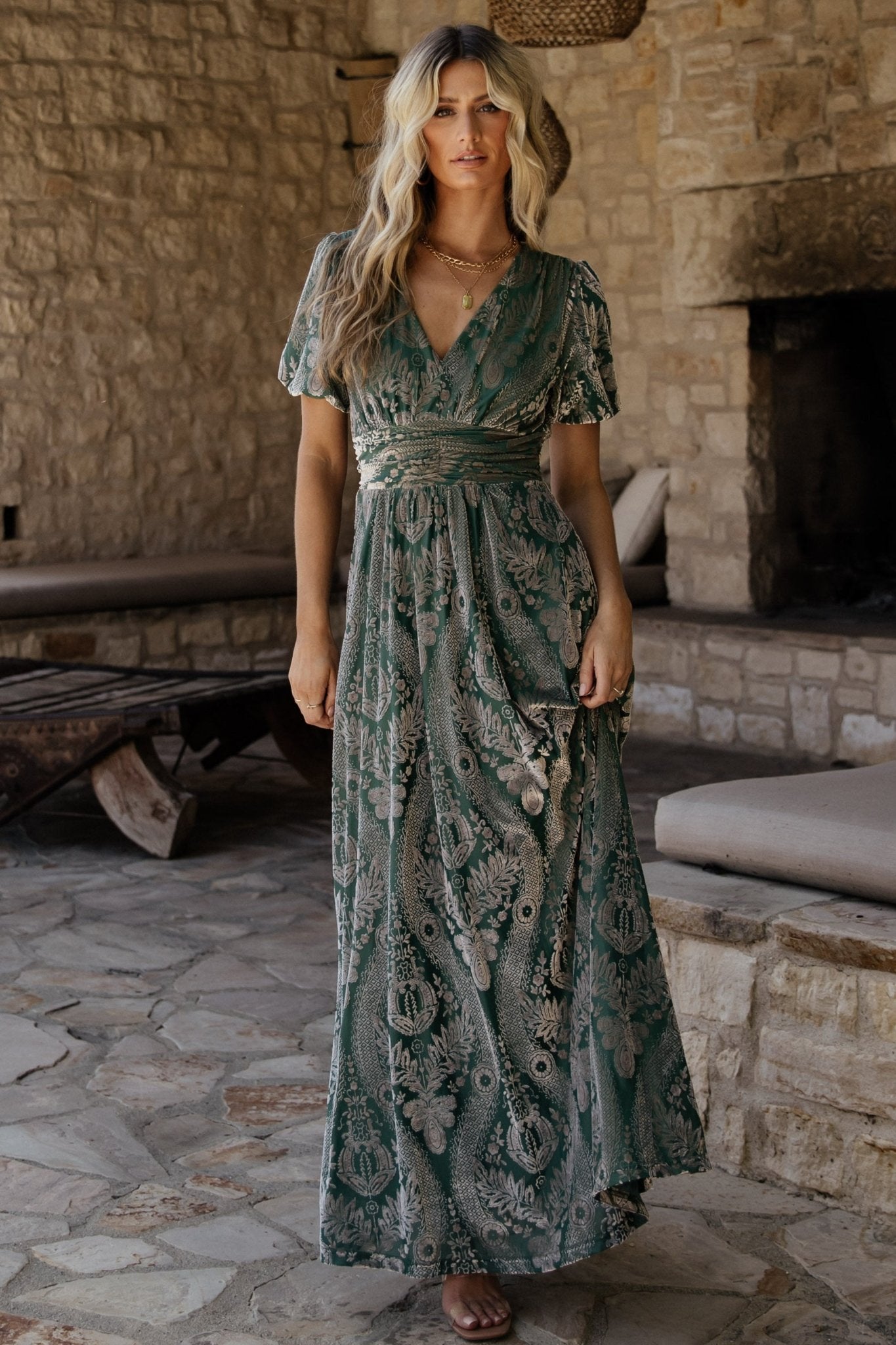 Leslie Velvet Maxi Dress | Sage + Silver Outlet Sale Online