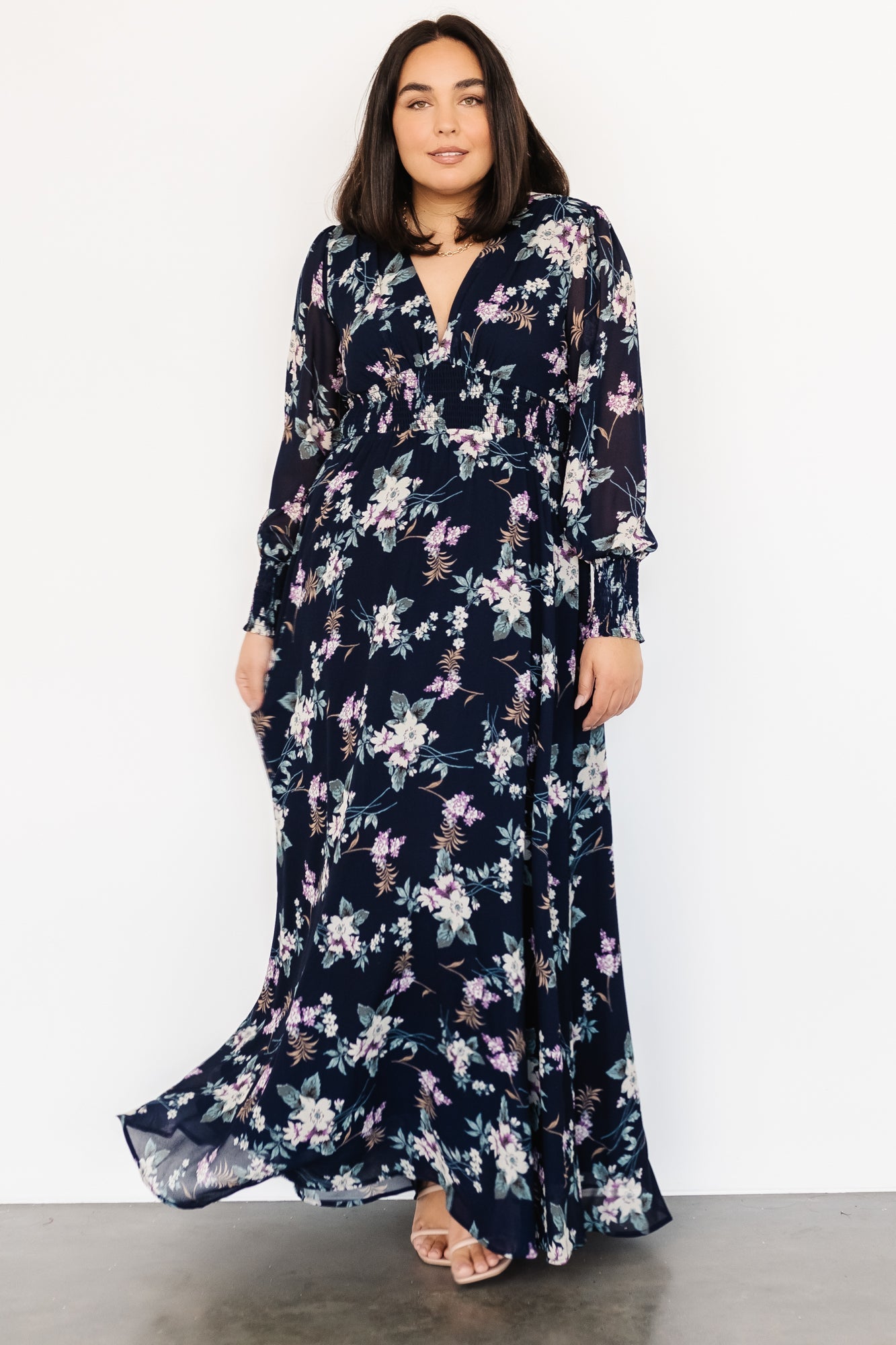 Olivia Maxi Dress | Navy Garden Floral Quality Free Shipping