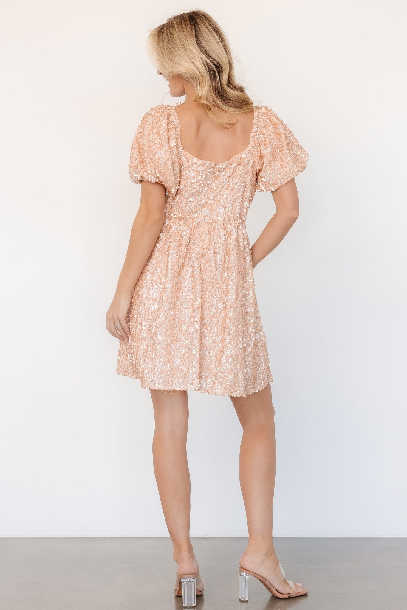 Ainsley Sequin Short Dress | Rose Gold Ebay Online