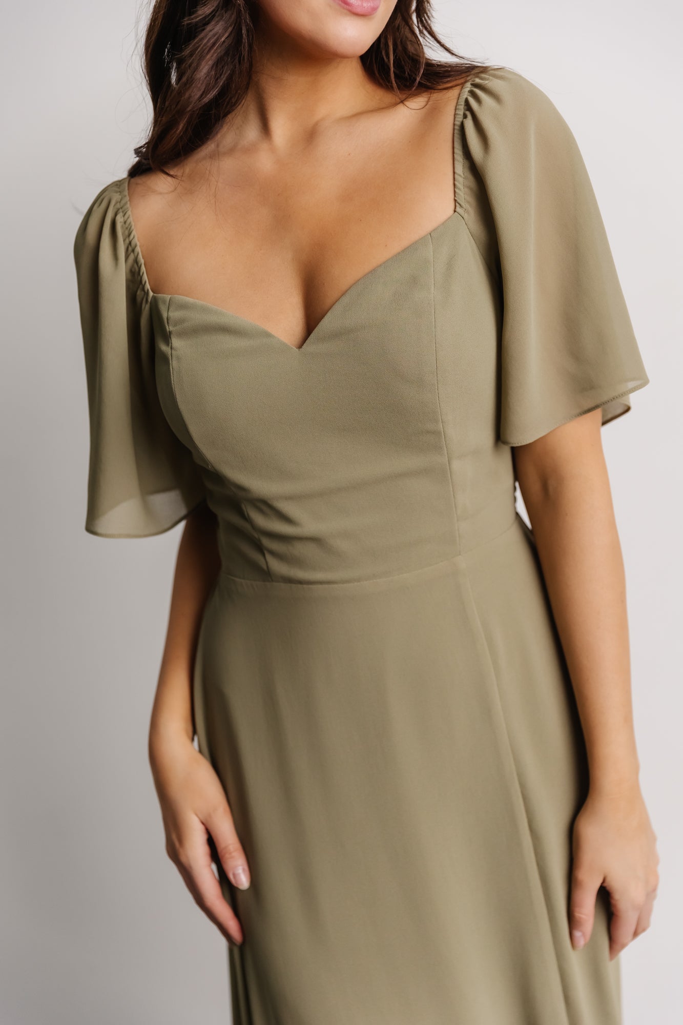 Sierra Sweetheart Maxi Dress | Dusty Olive Sale Supply