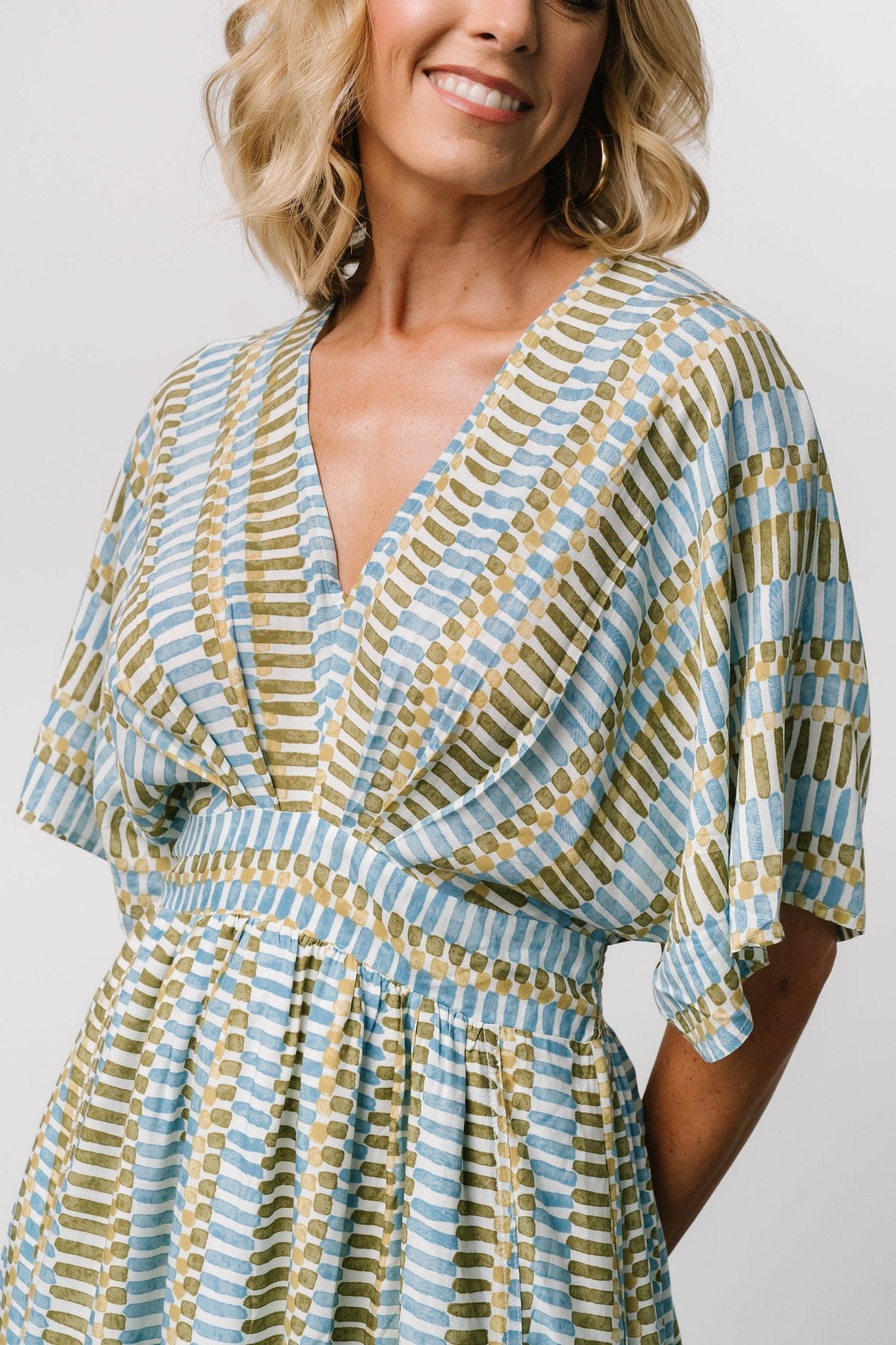 Mylis Kimono Dress | Blue + Green Print Buy Cheap Outlet Locations