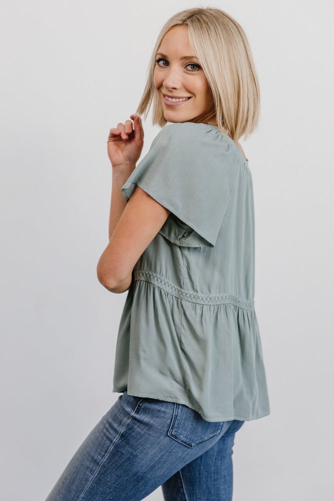 Unity Button Up Top | Sage Free Shipping Shop Offer