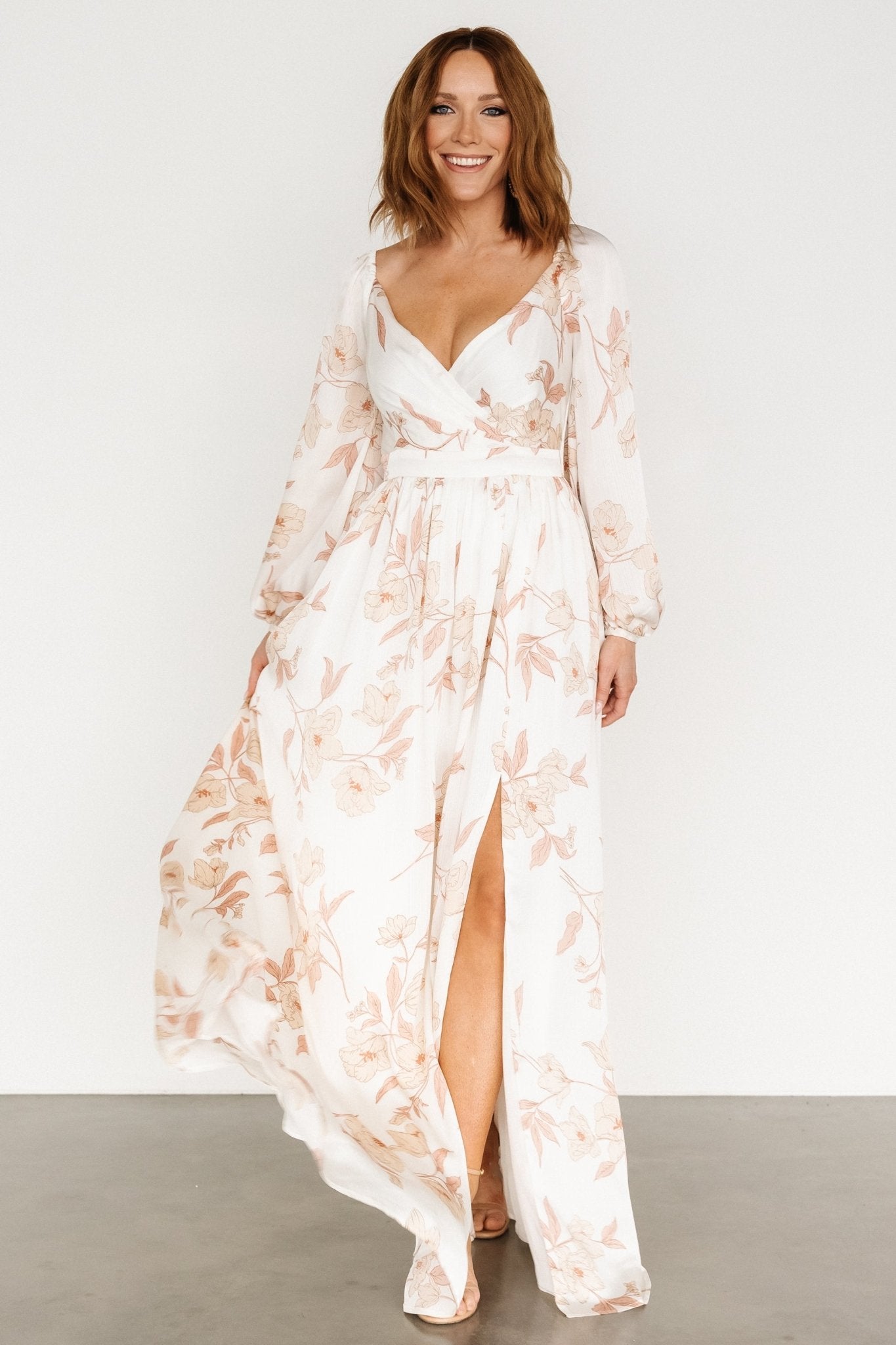 Tristan Maxi Dress | White Floral Clearance Fake