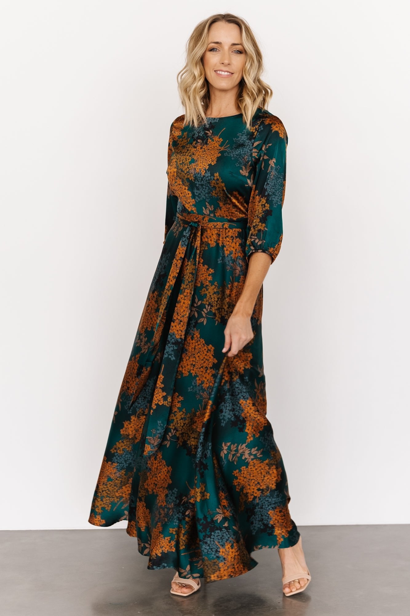 Paula Satin Maxi Dress | Jade Multi Store Sale Online