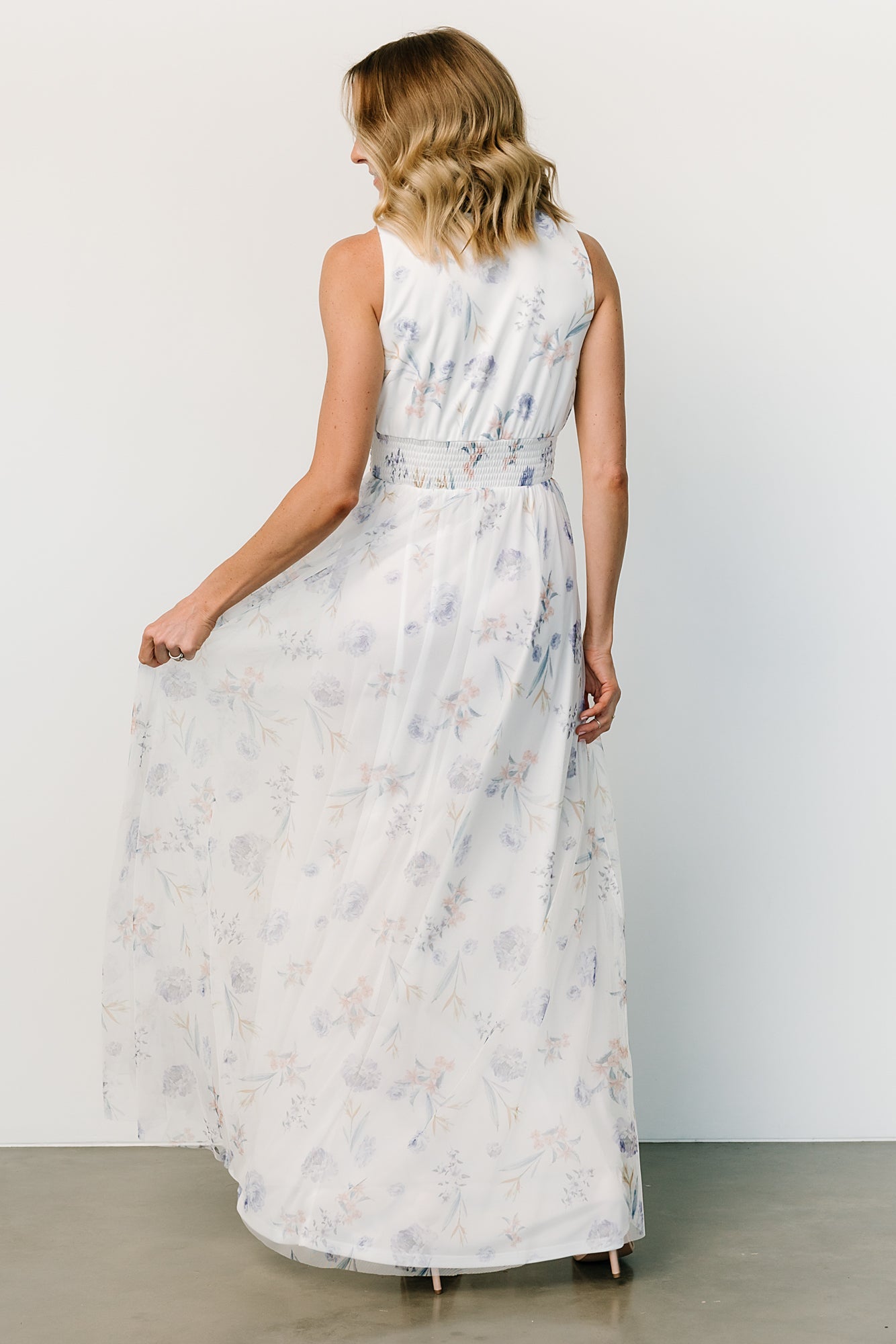 Kamila Tulle Maxi Dress | White Floral Newest Cheap Online