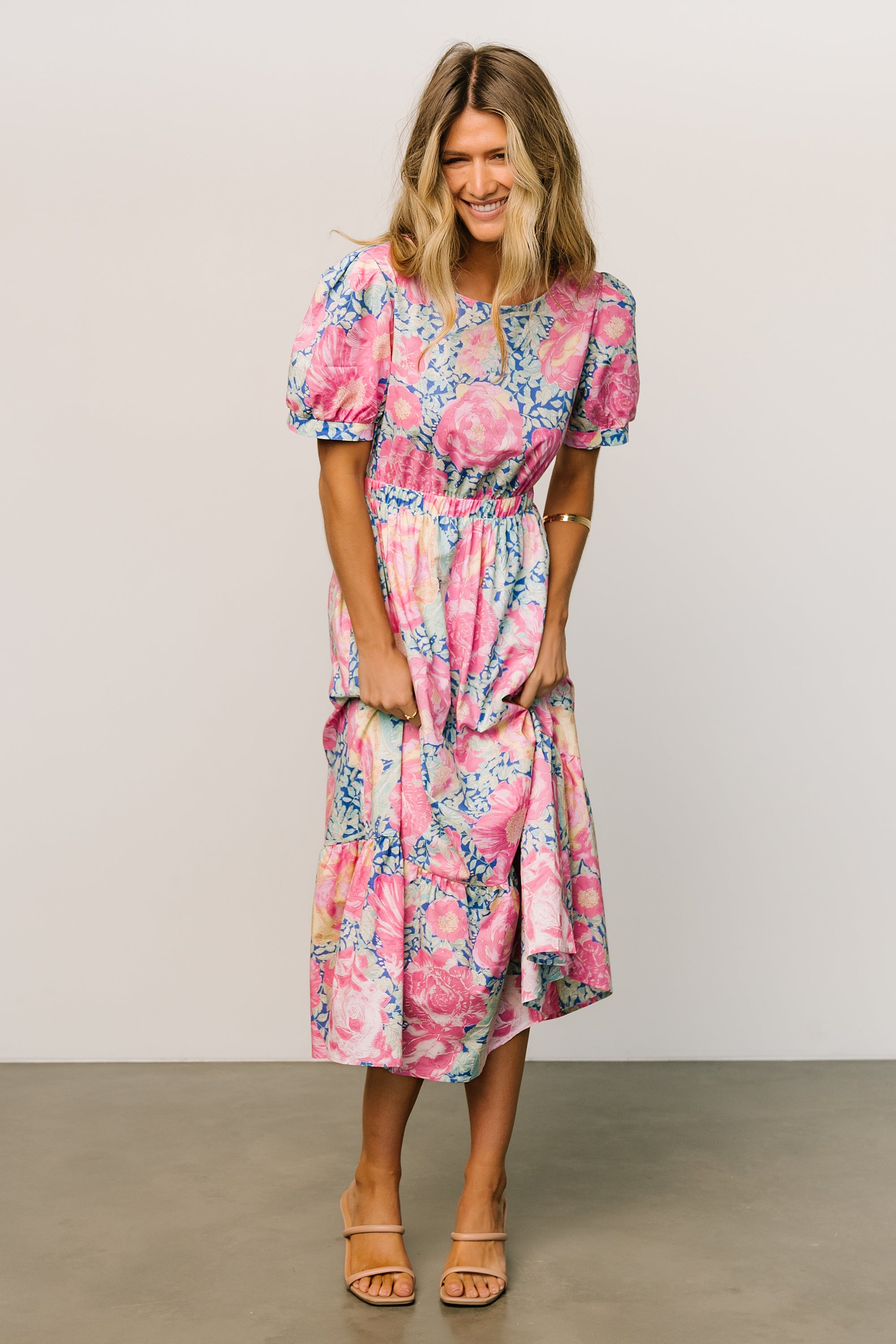 Myers Dress | Blue + Pink Floral Supply