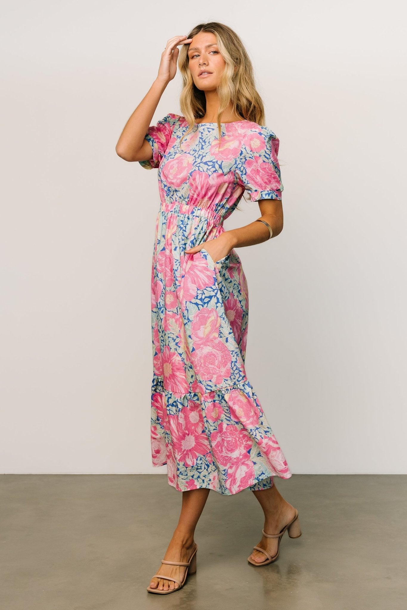 Myers Dress | Blue + Pink Floral Supply