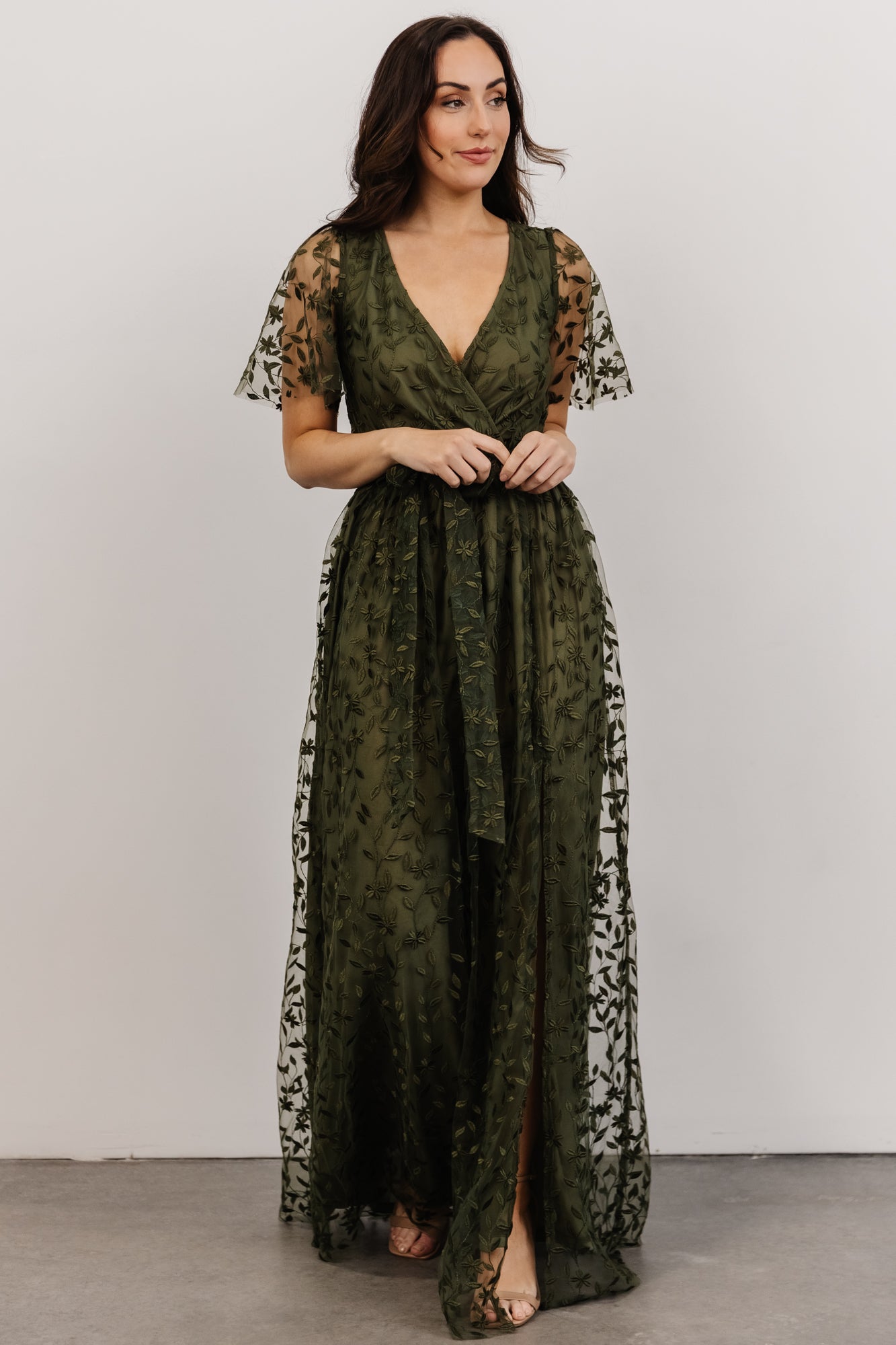 Marseille Embossed Maxi Dress | Olive 2025 New