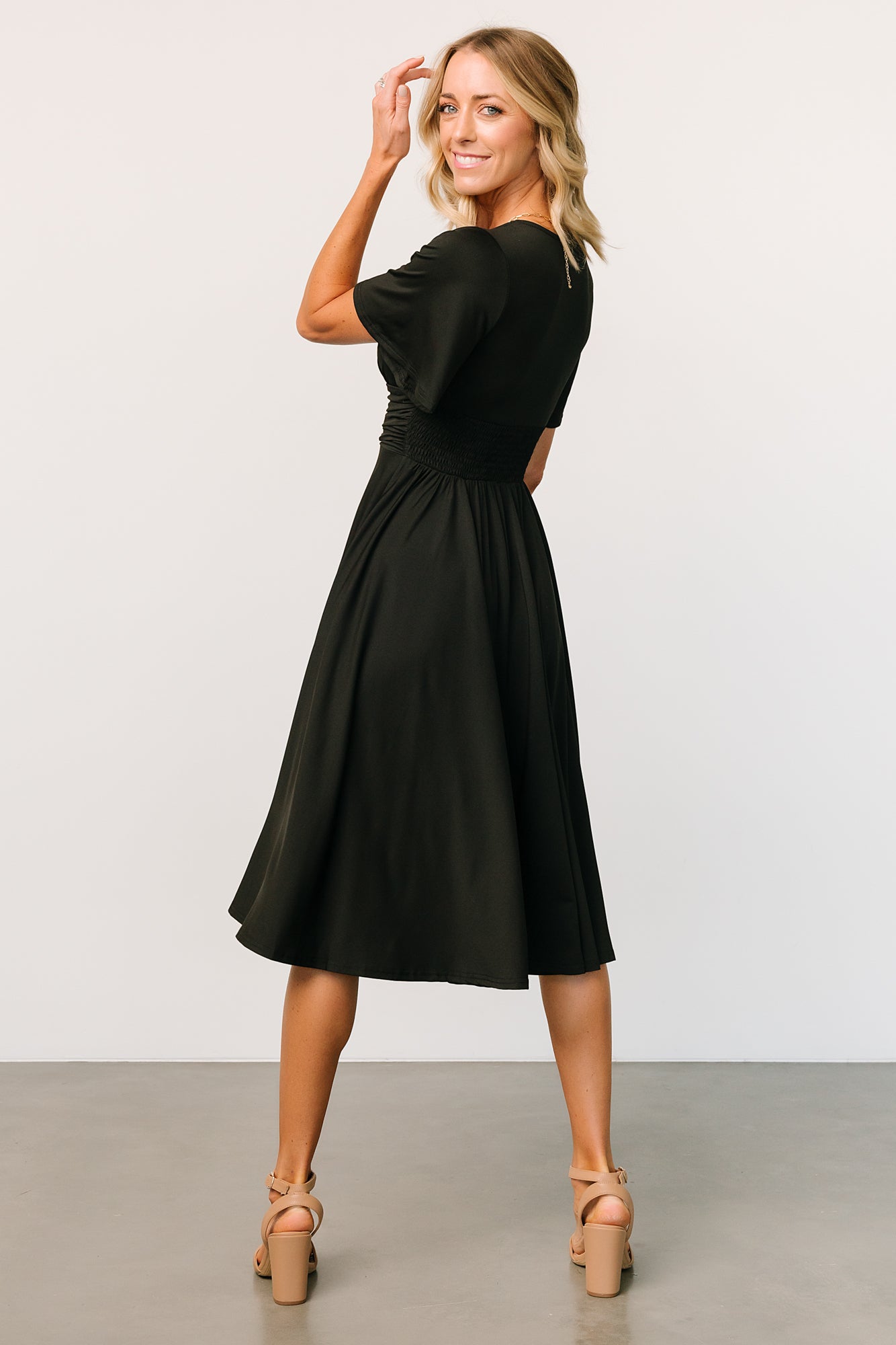 Janette Midi Dress | Black Finishline Cheap Online