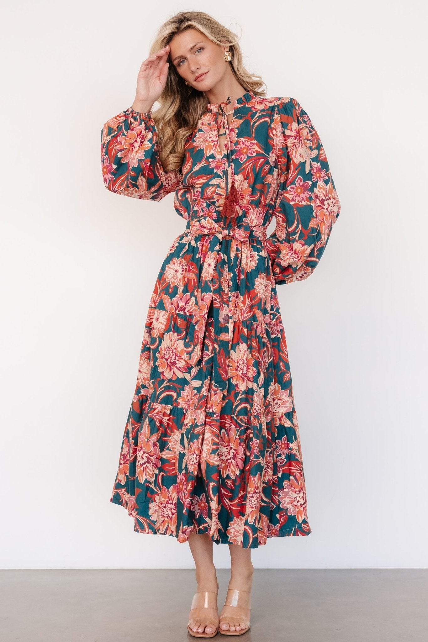 Charleston Dress | Jade Multi Floral Sale Low Cost