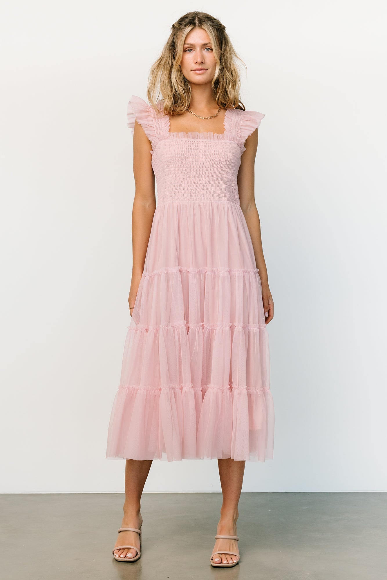 Emma Smocked Tulle Dress | Mauve Buy Cheap Browse