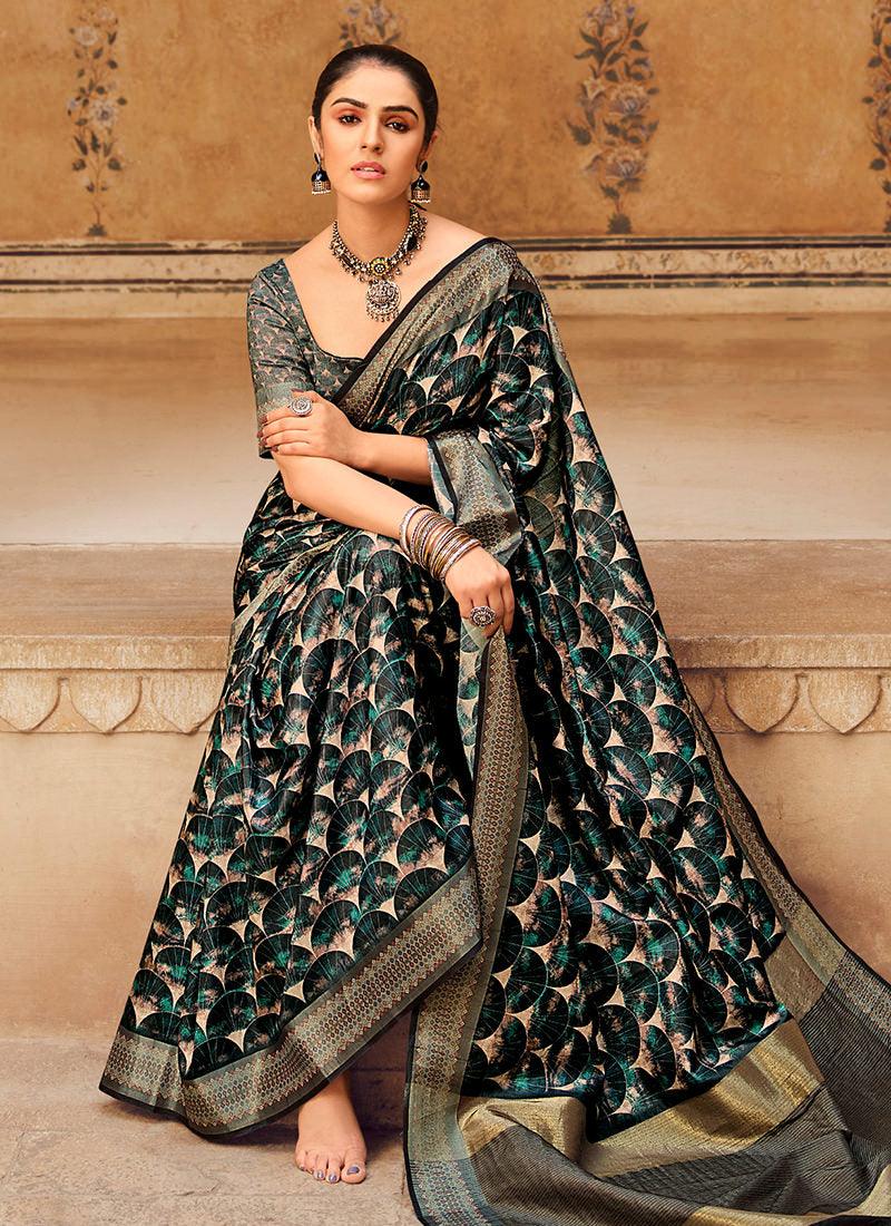 Digital Print Mermaid Pattern Silk Saree Discount Online Online