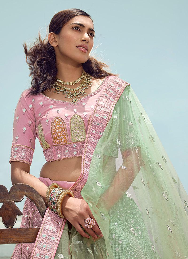 Designer Bridal Pink Heavy Lehenga Choli Cheap 100% Original