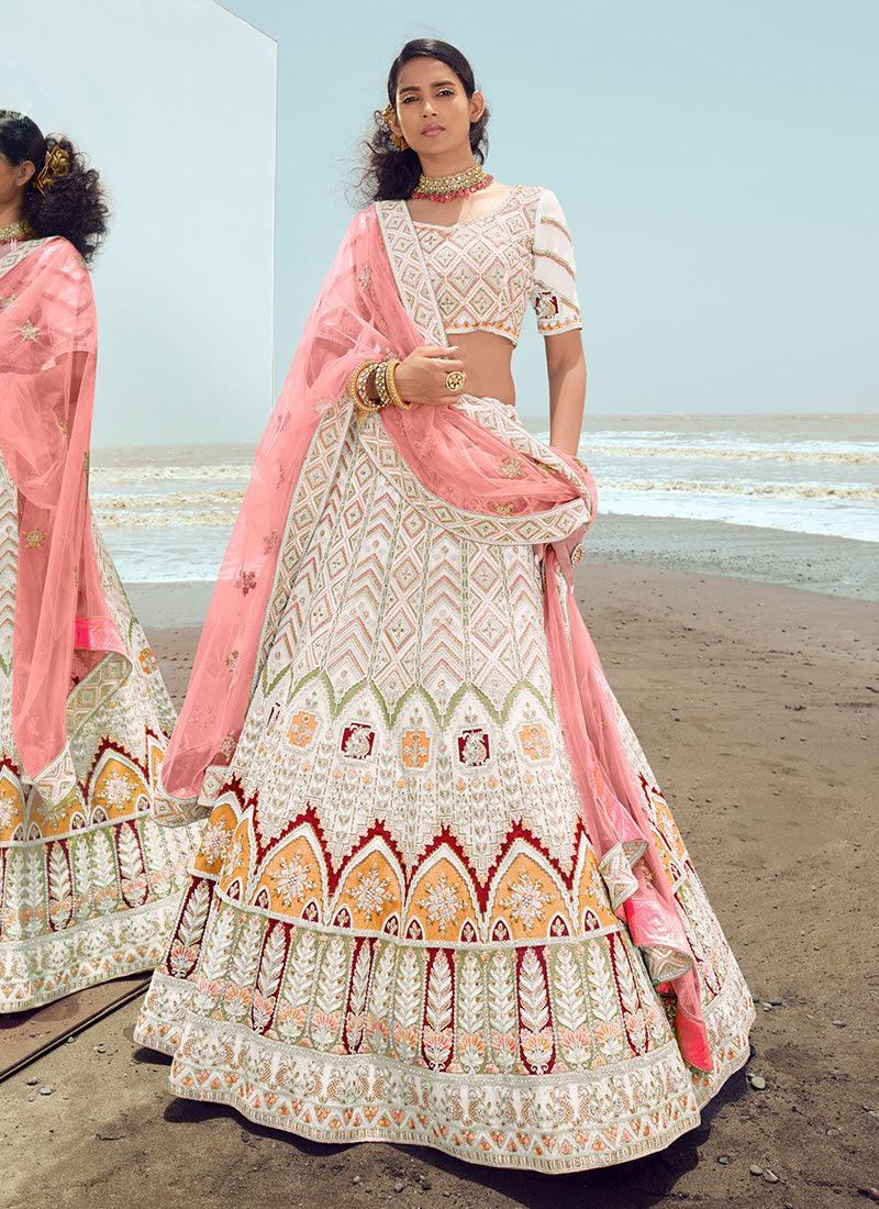 Latest Modern White Bridal Lehenga Choli Clearance Discounts