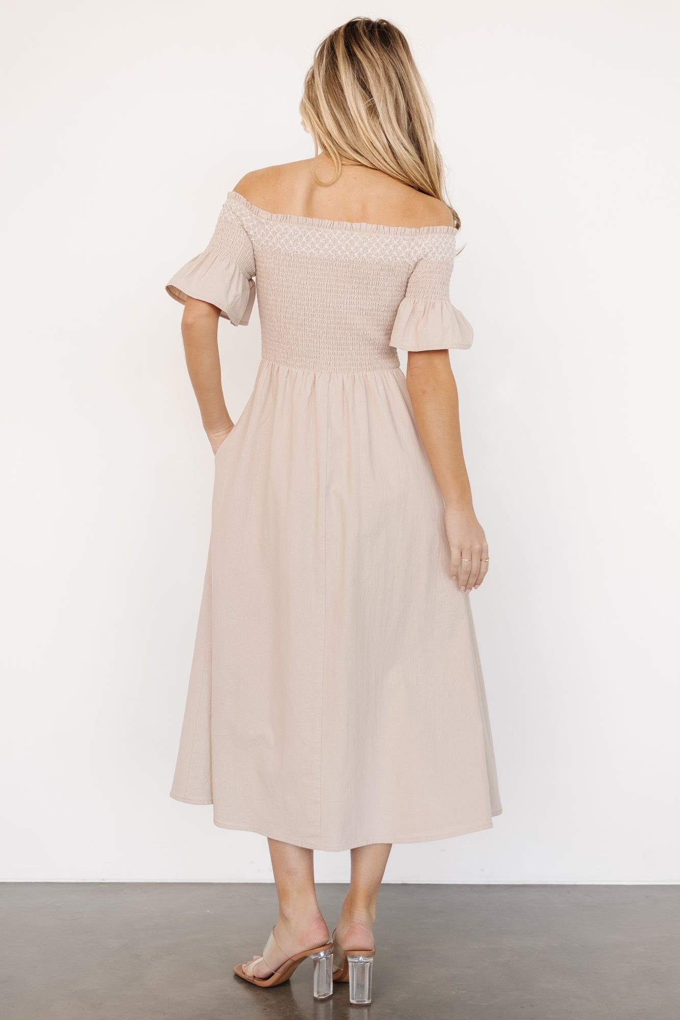 Jodi Off Shoulder Dress | Natural Comfortable Online