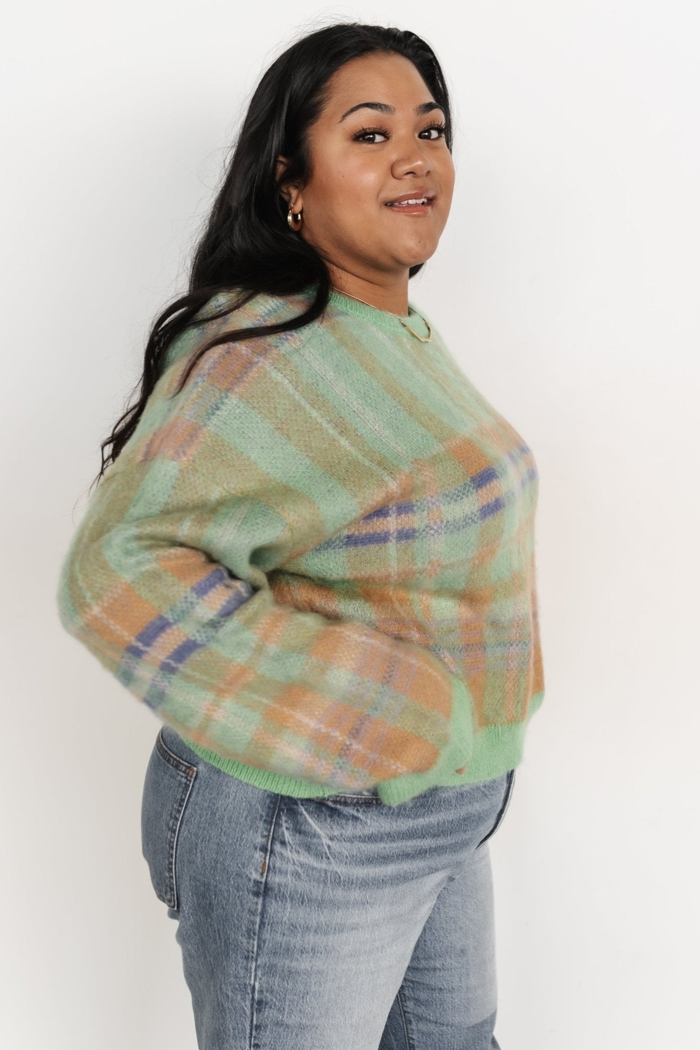 Brentridge Plaid Sweater | Green Multi Official Site