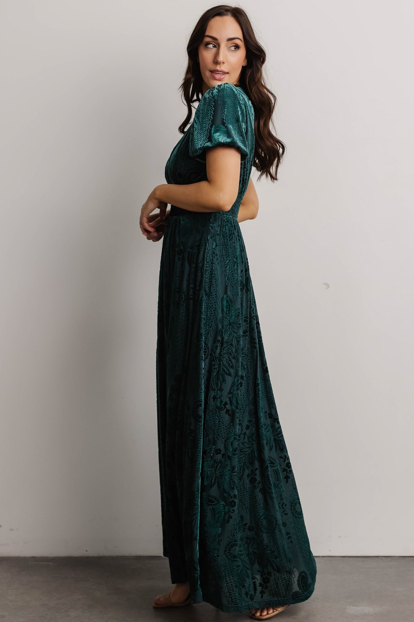 Leslie Velvet Maxi Dress | Emerald Buy Cheap Best Sale