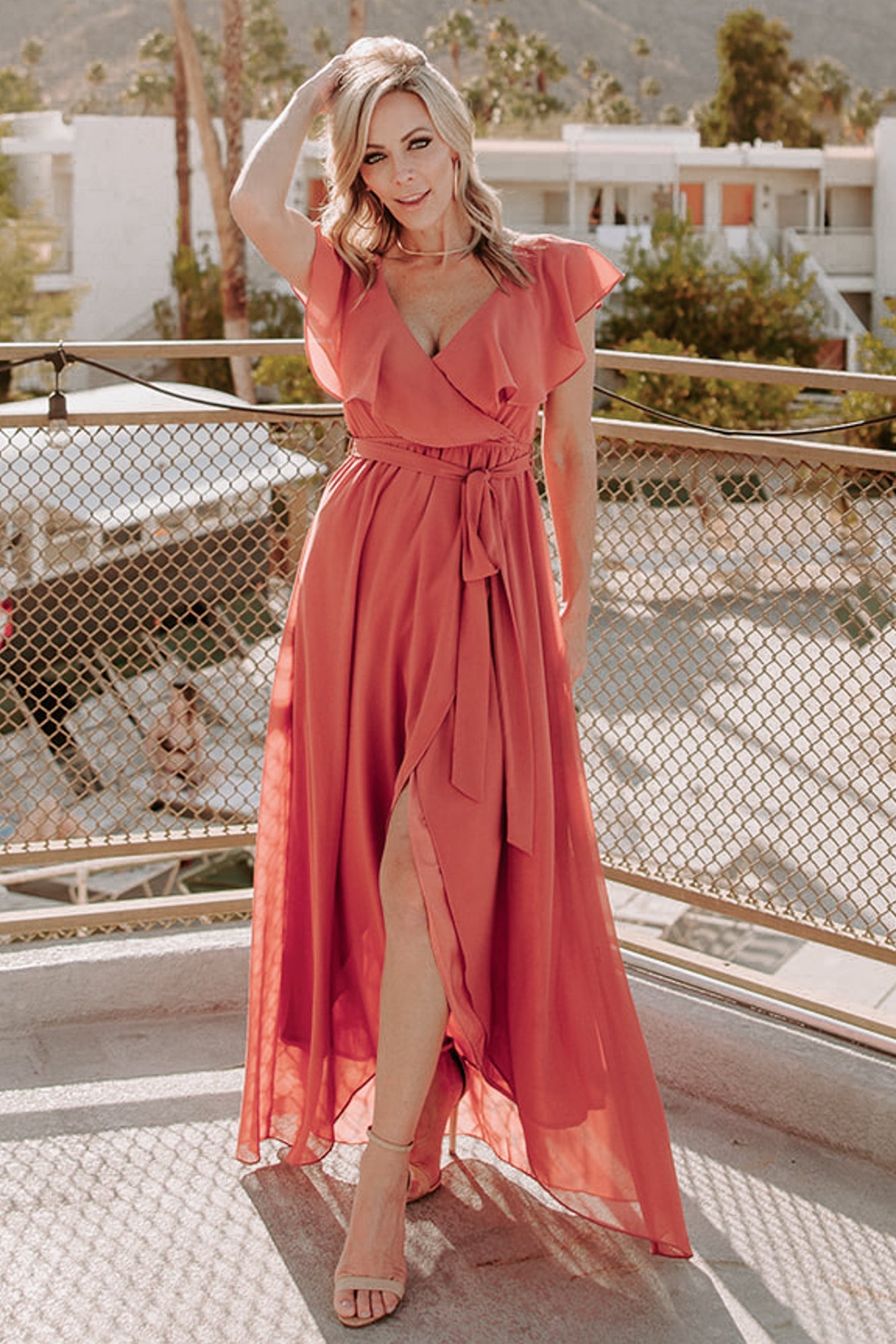 Katya Ruffle Maxi Dress | Rosewood Sale In China