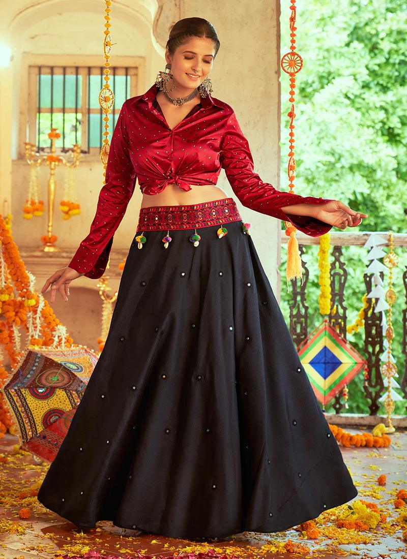 Shirt Style Chaniya Choli For Navratri Clearance Latest