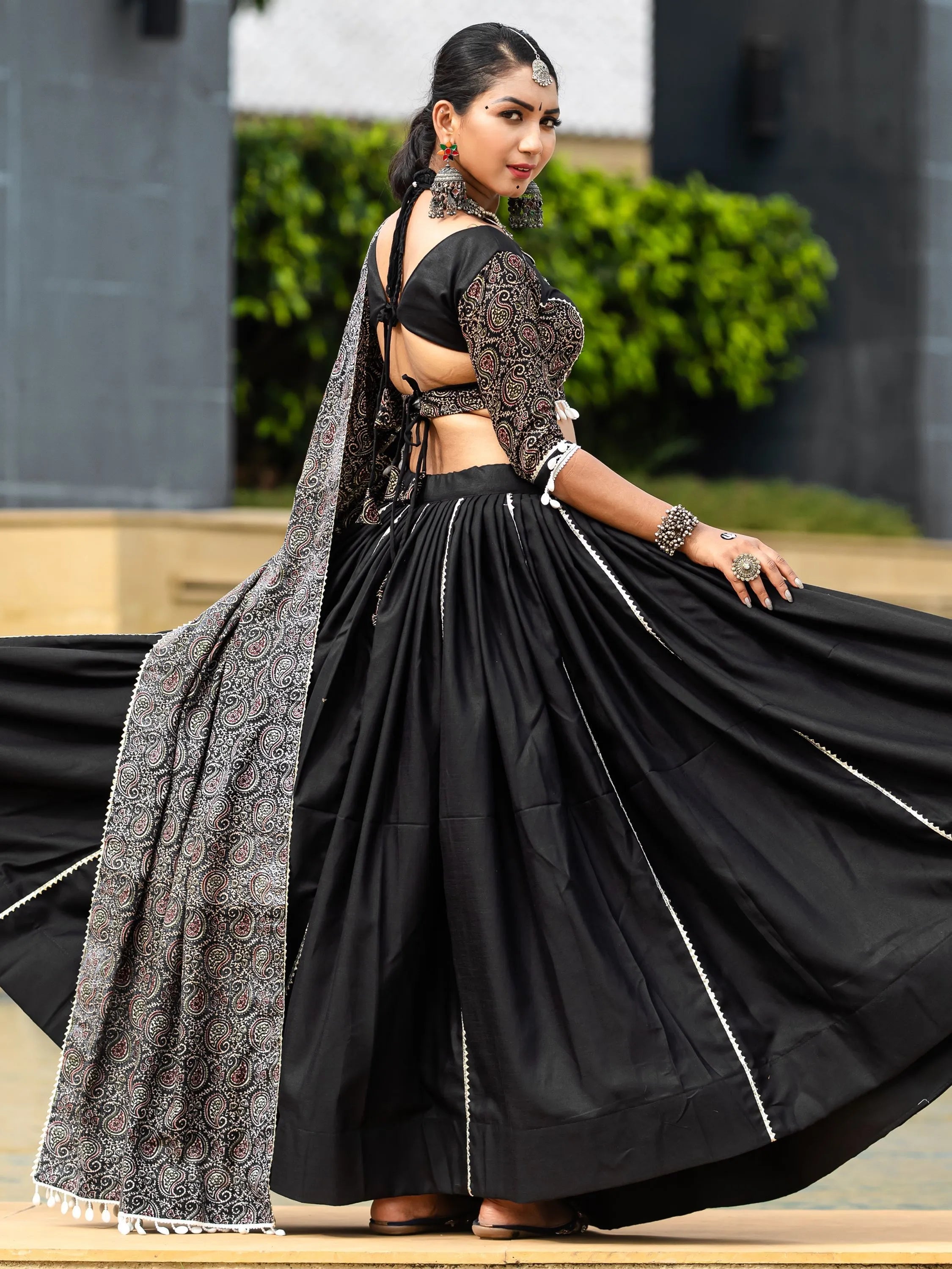 Ethnic Black Rajwadi  Lehenga Choli For Navaratri Limited Edition