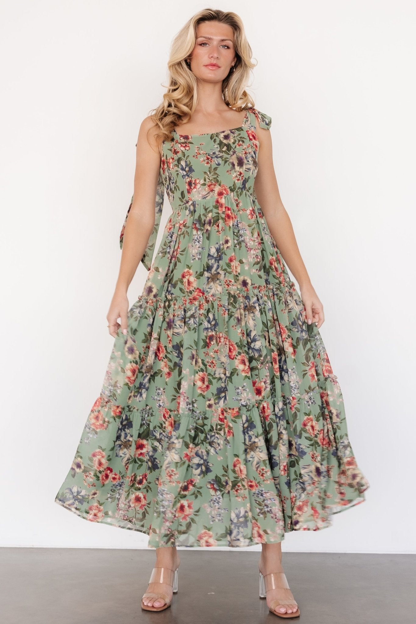 Anita Maxi Dress | Green Multi Floral For Nice Online