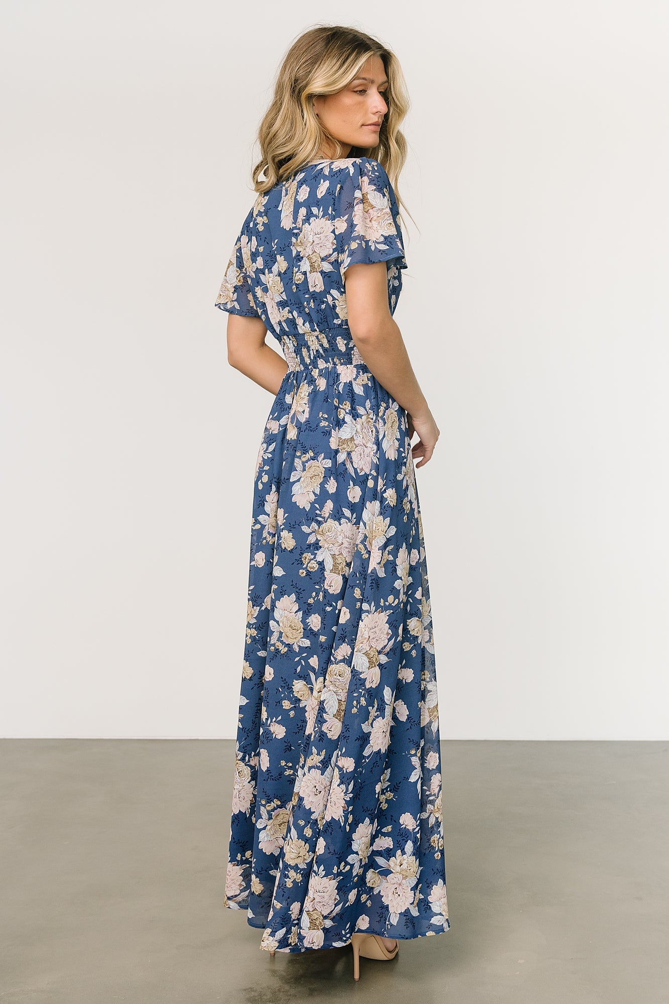 Birdie Maxi Dress | Blue + Blush Floral Official Site For Sale