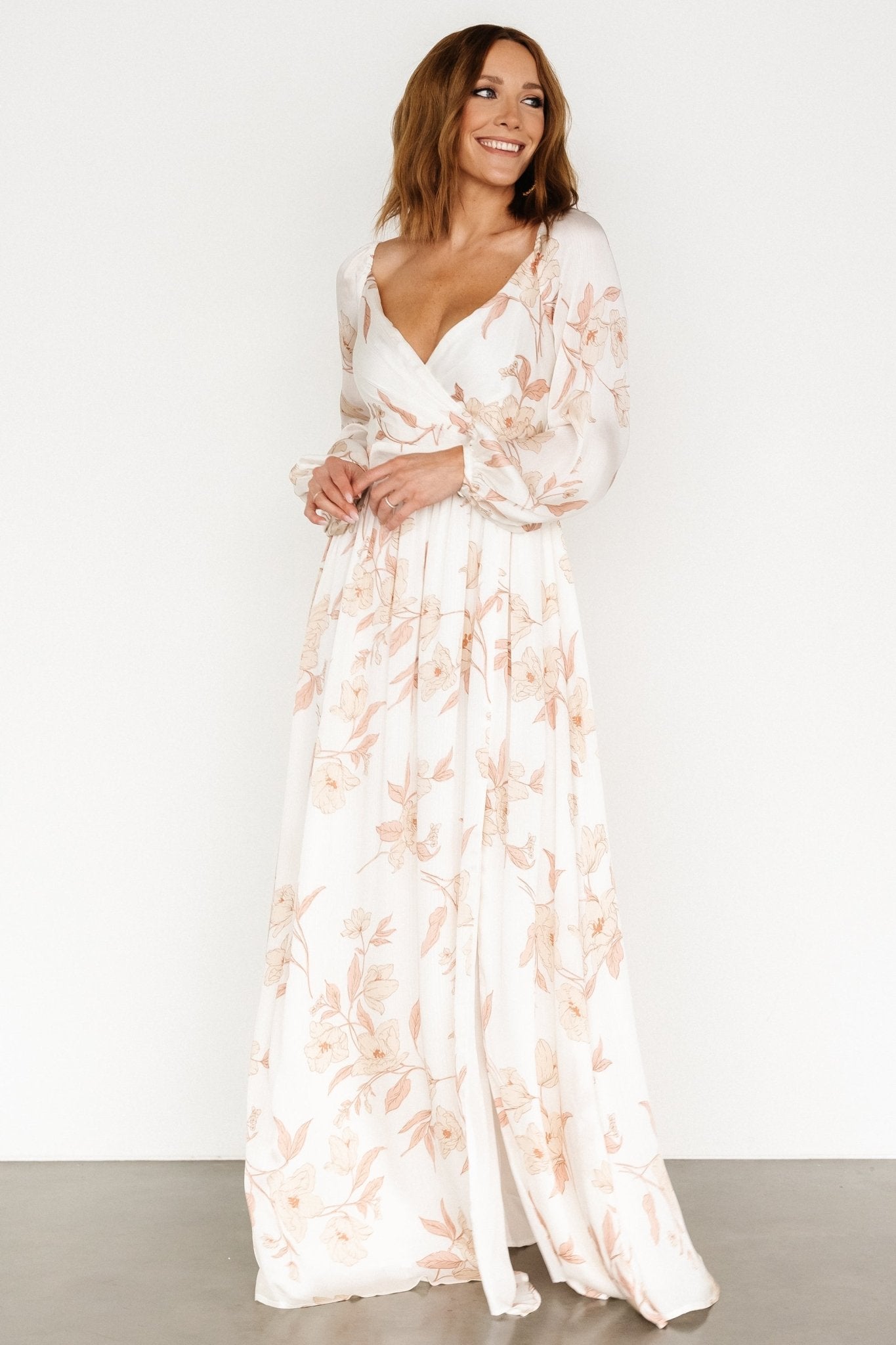 Tristan Maxi Dress | White Floral Clearance Fake