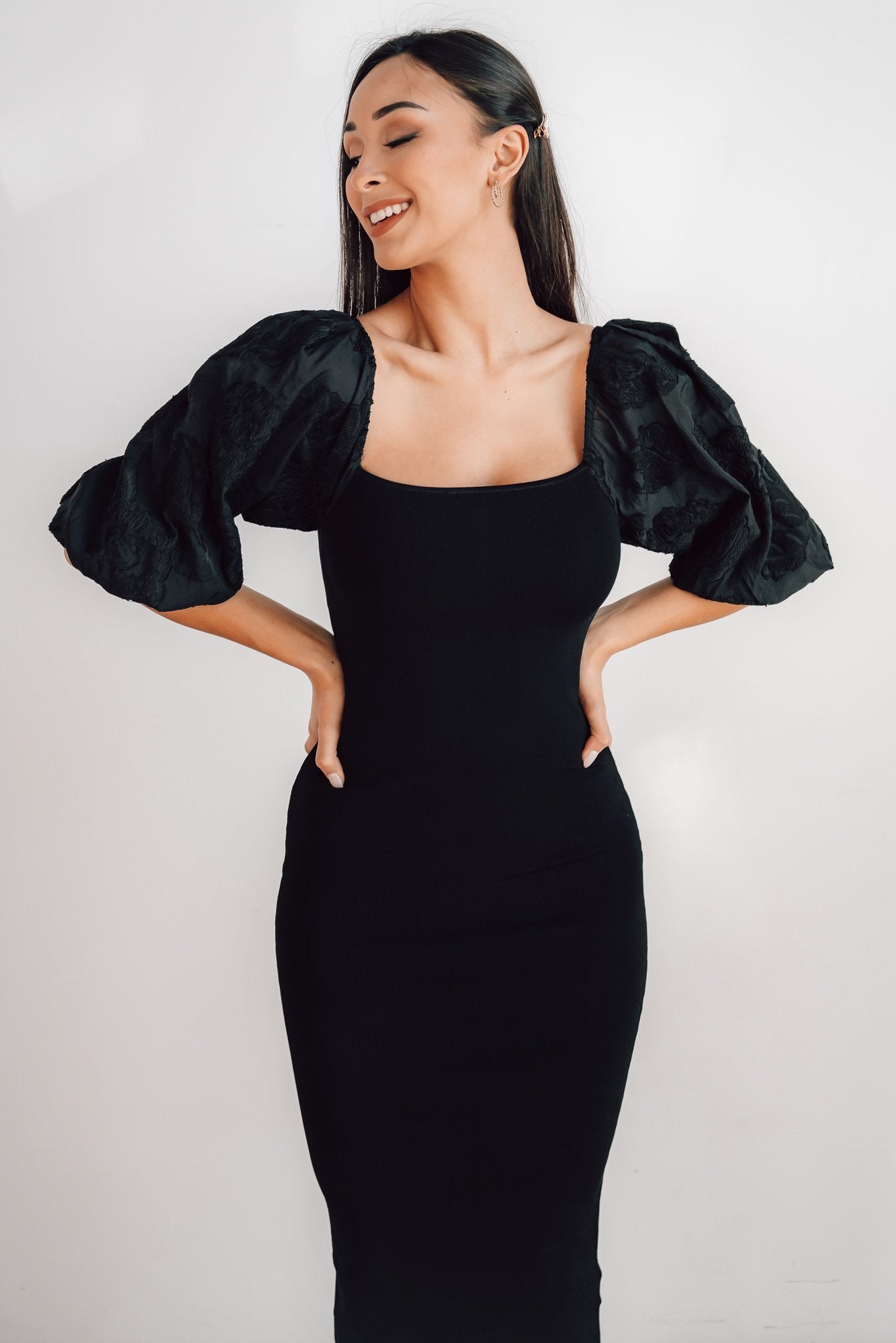 Weyland Bodycon Midi Dress | Black Sale Good Selling